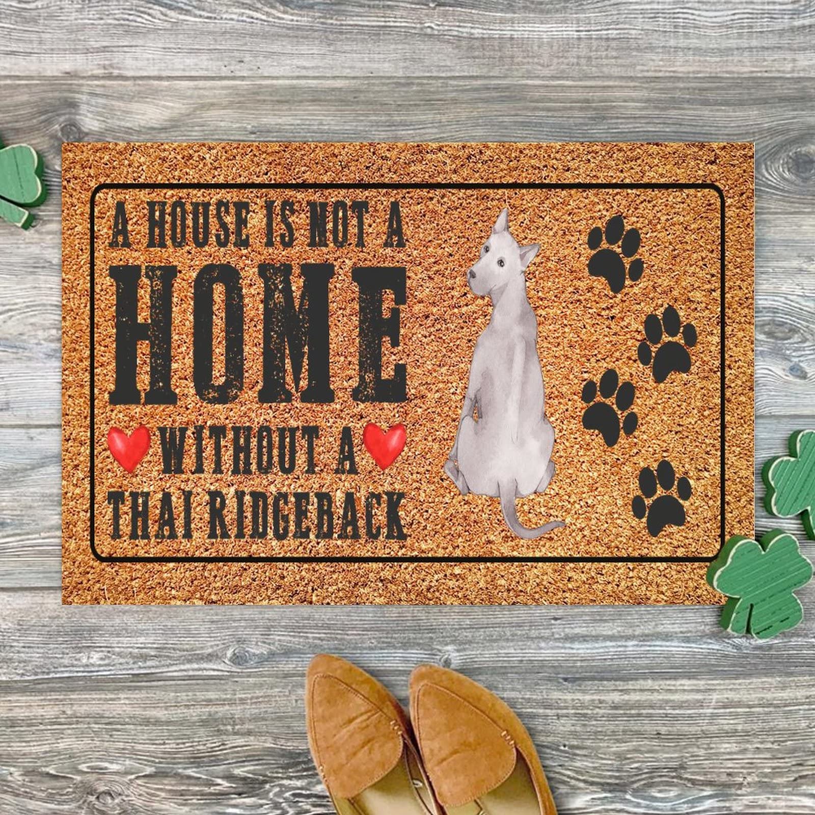 Durable Coir Door Mat for Dog Lovers - 24x36in Natural Welcome Mat for Front Door, Outdoor & New Home Use - Perfect for Thai Ridgeback Owners & Pet-Friendly Households | Great for Entryway, Patio & Mudroom Protection