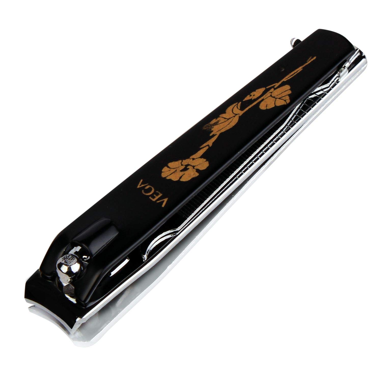 Premium Vega Nail Buffer & Large Nail Clipper Set (1-Piece, Black) - Professional Manicure Tools for Home & Salon Use