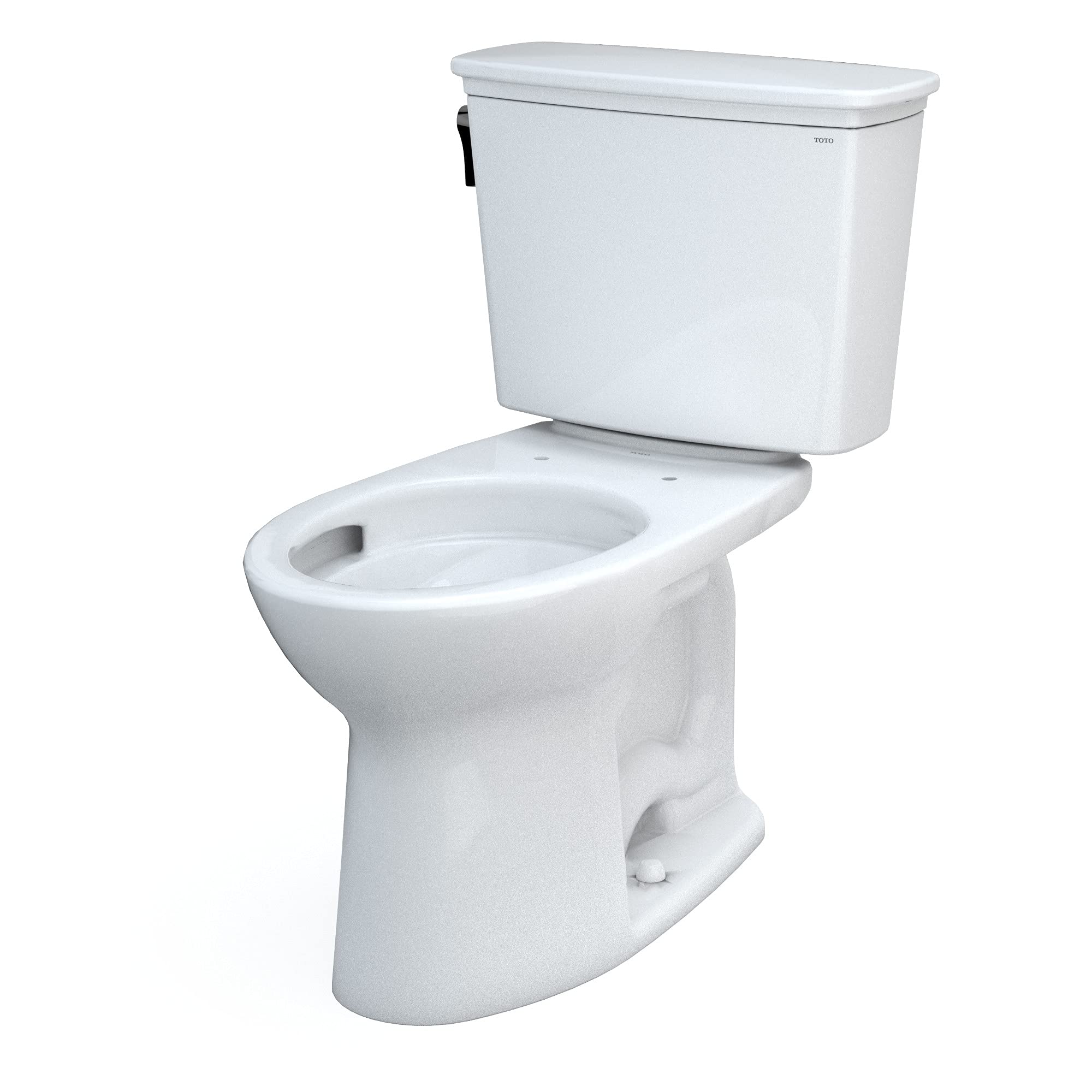 TOTO Drake Transitional Two-Piece Elongated Toilet 1.28 GPF Universal Height with TORNADO FLUSH Technology, 10-Inch Rough-In and CEFIONTECT Coating - Cotton White (CST786CEFG.10#01) - Perfect for Modern Bathrooms, Water-Efficient Homes & ADA-Compliant Spaces