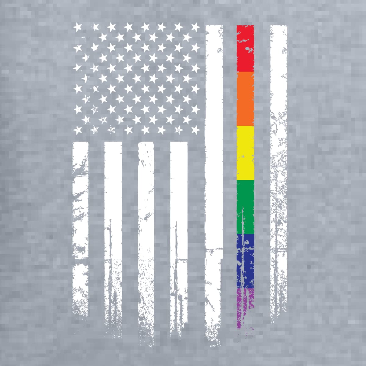 USA Gay Pride Rainbow American Flag LGBT Graphic T-Shirt for Men - Comfortable Cotton Tee for Pride Parades, LGBTQ+ Events & Everyday Wear