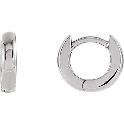 14K Yellow Gold 9.5x2.25mm Hinged Hoop Earrings with Bead Blast Finish - Elegant Minimalist Dangle Earrings for Women - Perfect for Everyday Wear, Office, Date Night & Special Occasions