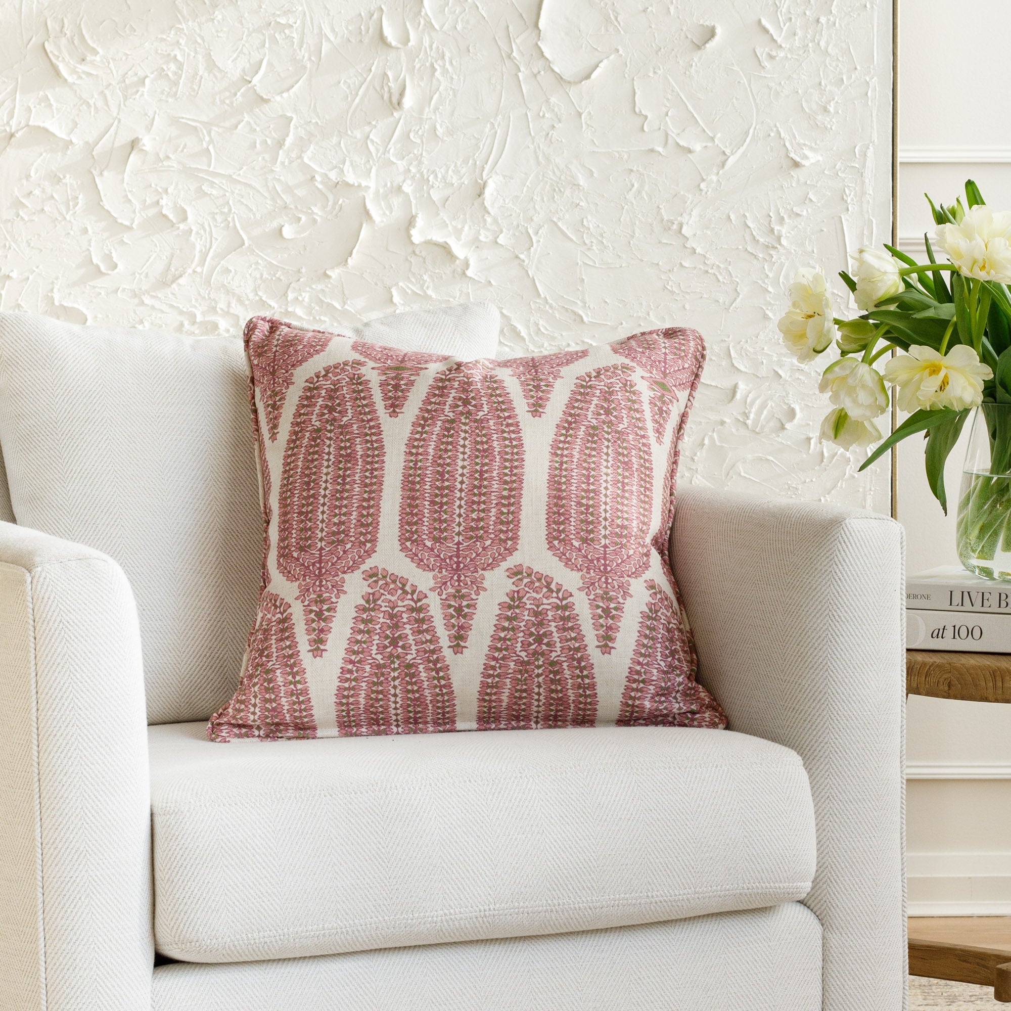 Georgia 20x20 Decorative Throw Pillow Cover - Soft Orchid Pink Cushion for Sofa, Bed & Home Decor