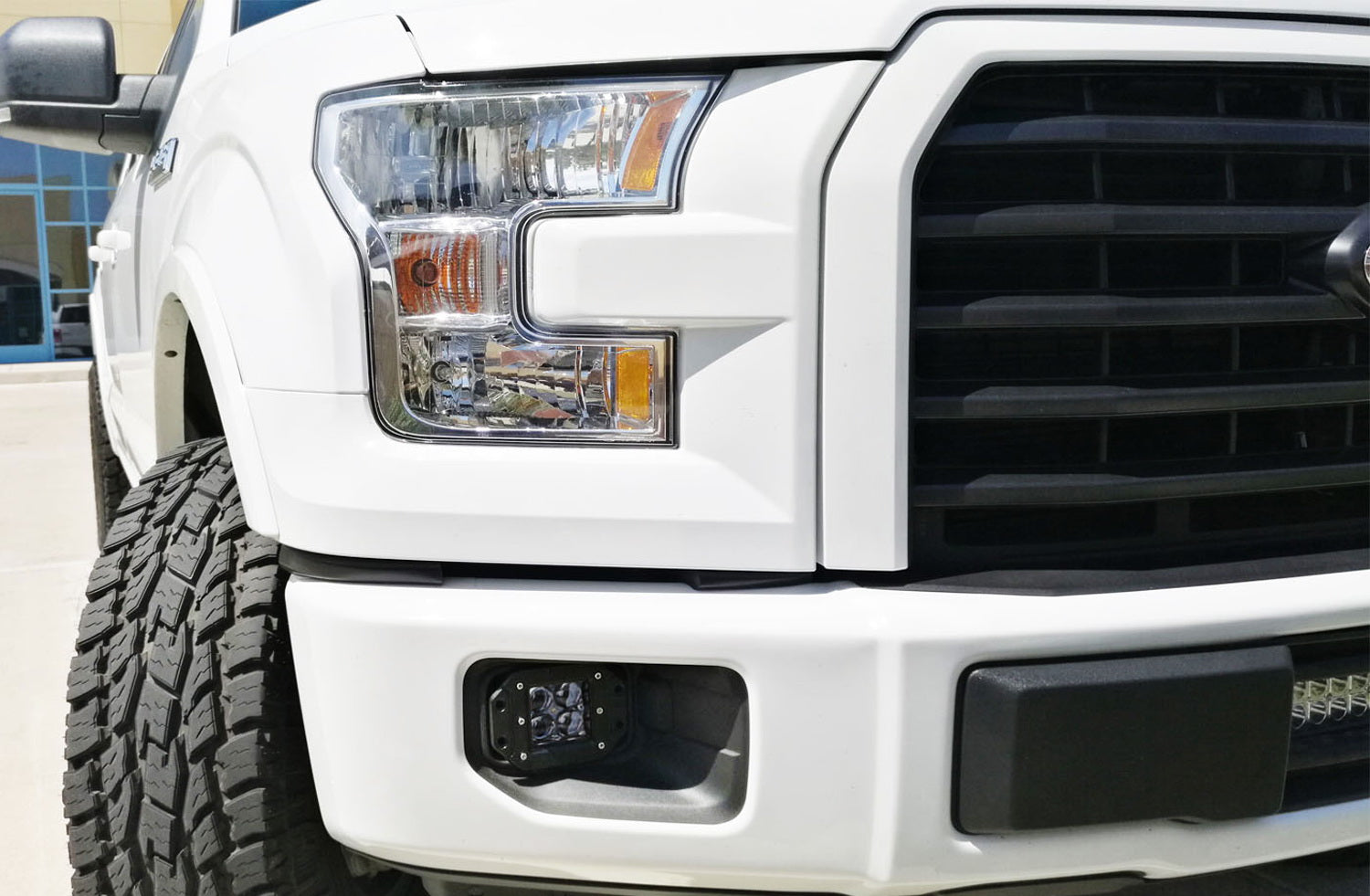4D CREE LED Projector Pods with Wiring Harness & Mounting Brackets - Compatible with Ford F150 (2015-2020), F250/F350 (2017-2020) - Off-Road Lighting, Truck Accessories, Fog Lights Replacement
