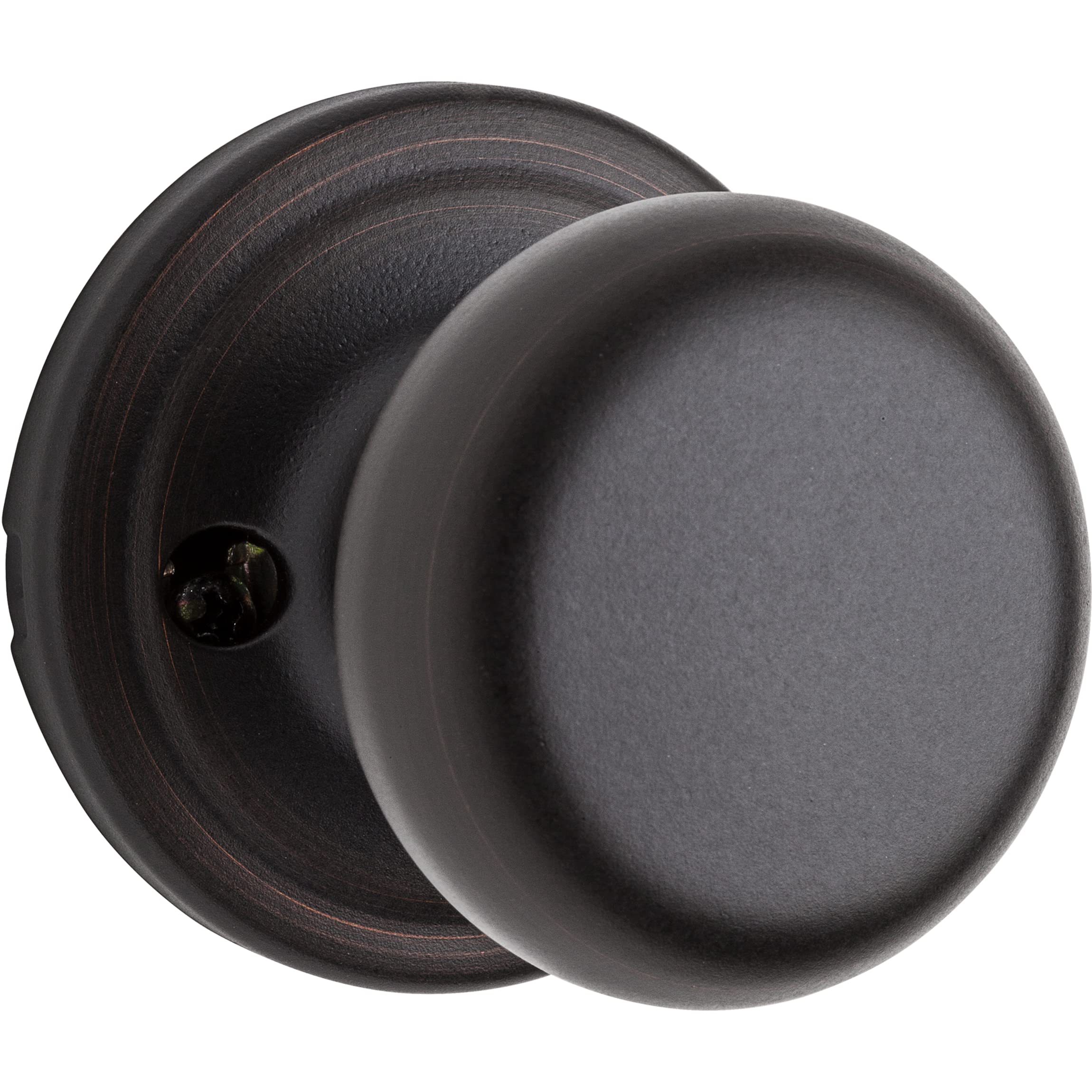 Kwikset Hancock Interior Passage Door Knob - Venetian Bronze Non-Locking Handle for Closet & Hallway Doors with Microban Protection | Perfect for Bedrooms, Bathrooms & Interior Home Doors