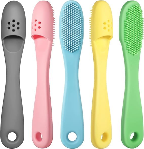 Silicone Face Scrubber Pack of 5 - Gentle Cleansing & Blackhead Removal for Skincare