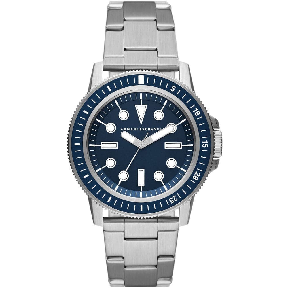Armani Exchange Leonardo Analog Blue Dial Men's Watch AX1861 - Stylish Casual & Dress Watch for Men, Perfect for Office, Business Meetings & Special Occasions
