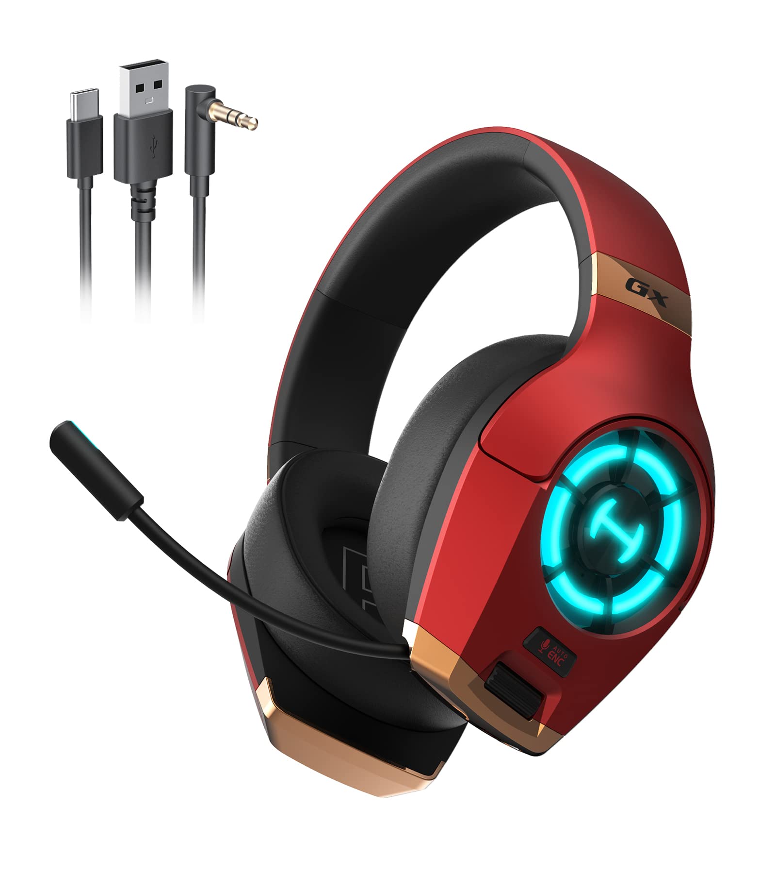 HECATE by Edifier GX Hi-Res Wired Gaming Headset with Microphone - USB/Type-C/3.5mm for PS5, PS4, PC, Xbox & Switch - RGB Lighting & ENC Noise Cancelling - Perfect for Competitive Gaming & Online Streaming