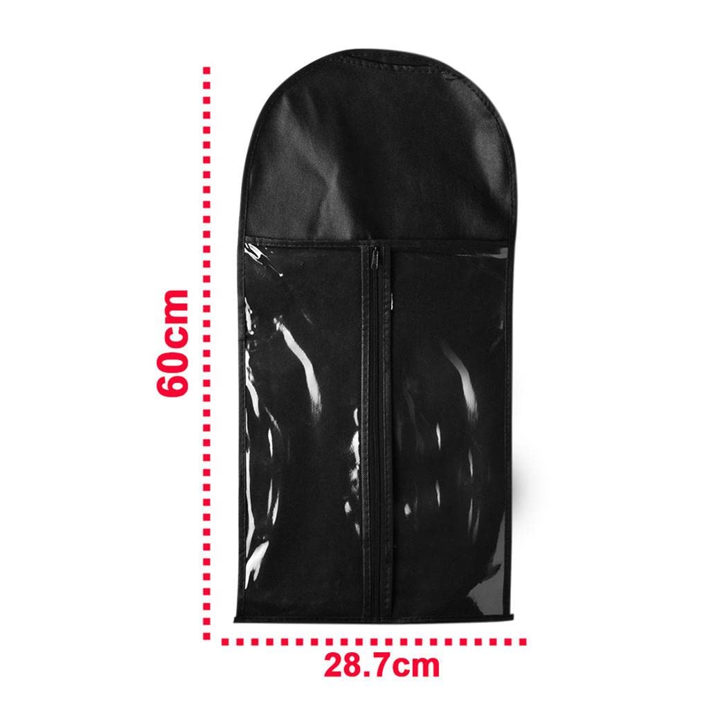 10-Piece Portable Dustproof Hair Extension Wig Stand Storage Case with Hanger - Carrier Bag Holder & Protector Pouch for Salon, Travel & Home Organization