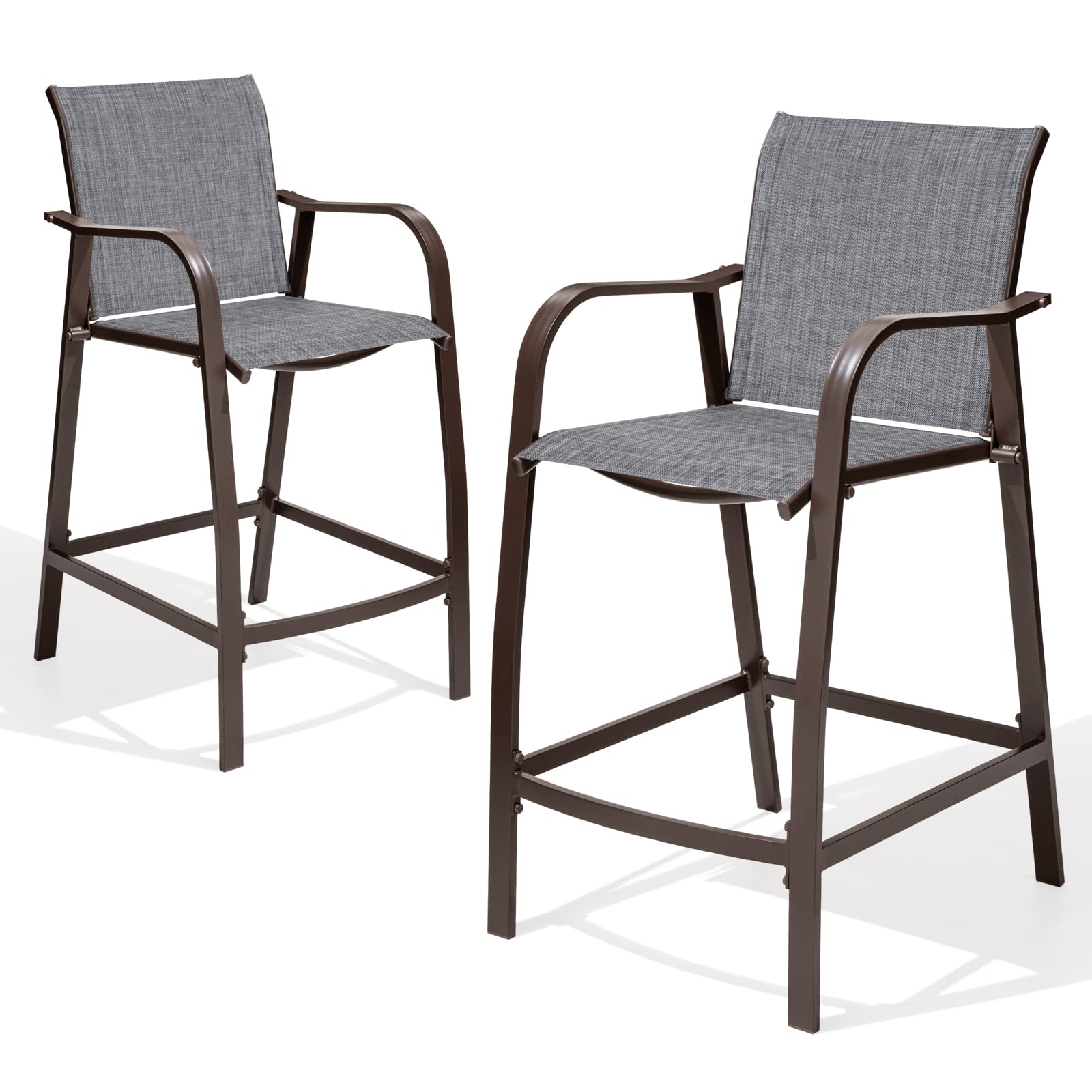 Crestlive 2-Pack Outdoor Bar Stools Set - 27.5