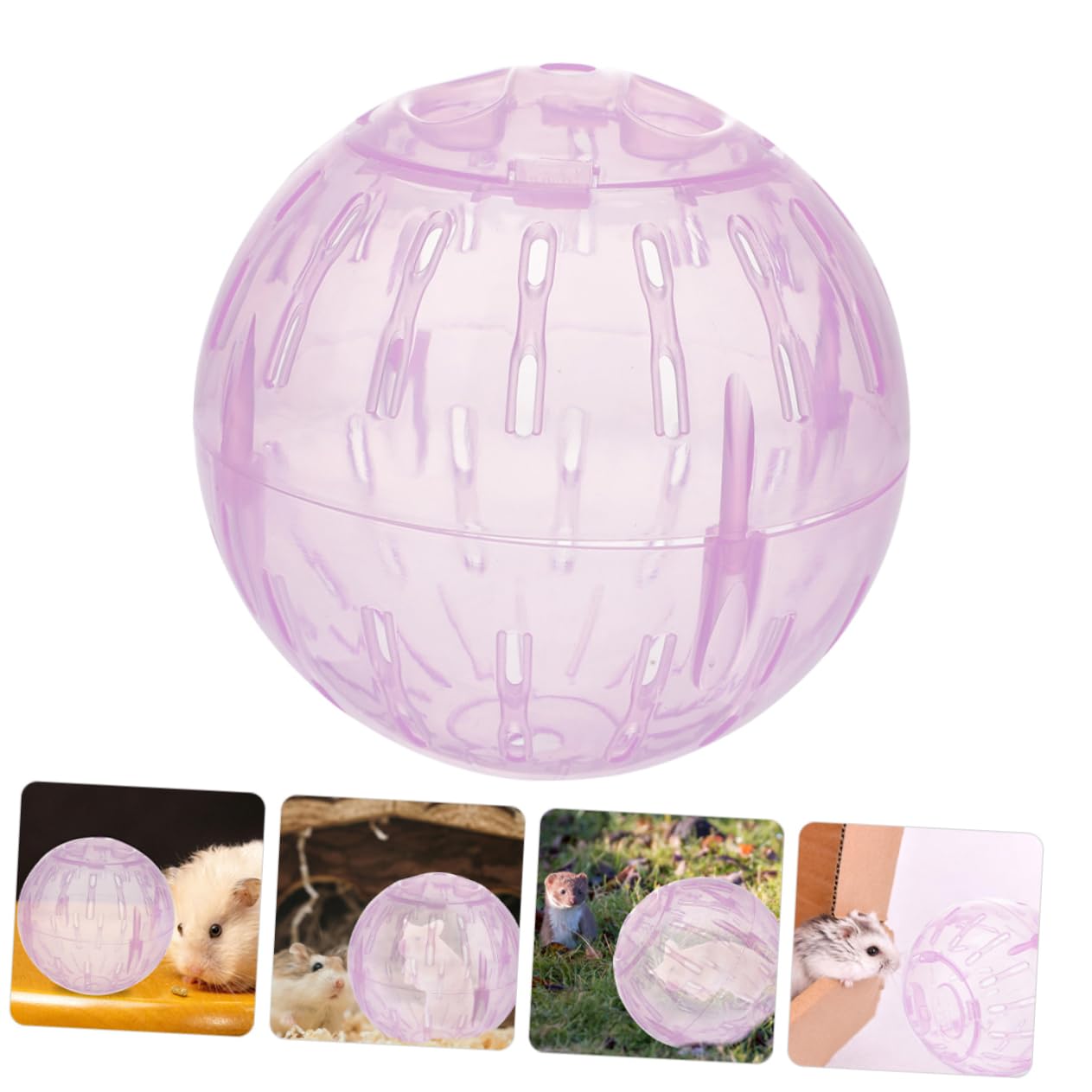 Clear Hamster Exercise Ball - Safe & Fun Running Ball for Dwarf Hamsters, Guinea Pigs, Chinchillas | Pet Exercise Toy for Small Animals | Indoor Play & Fitness Activity for Rodents