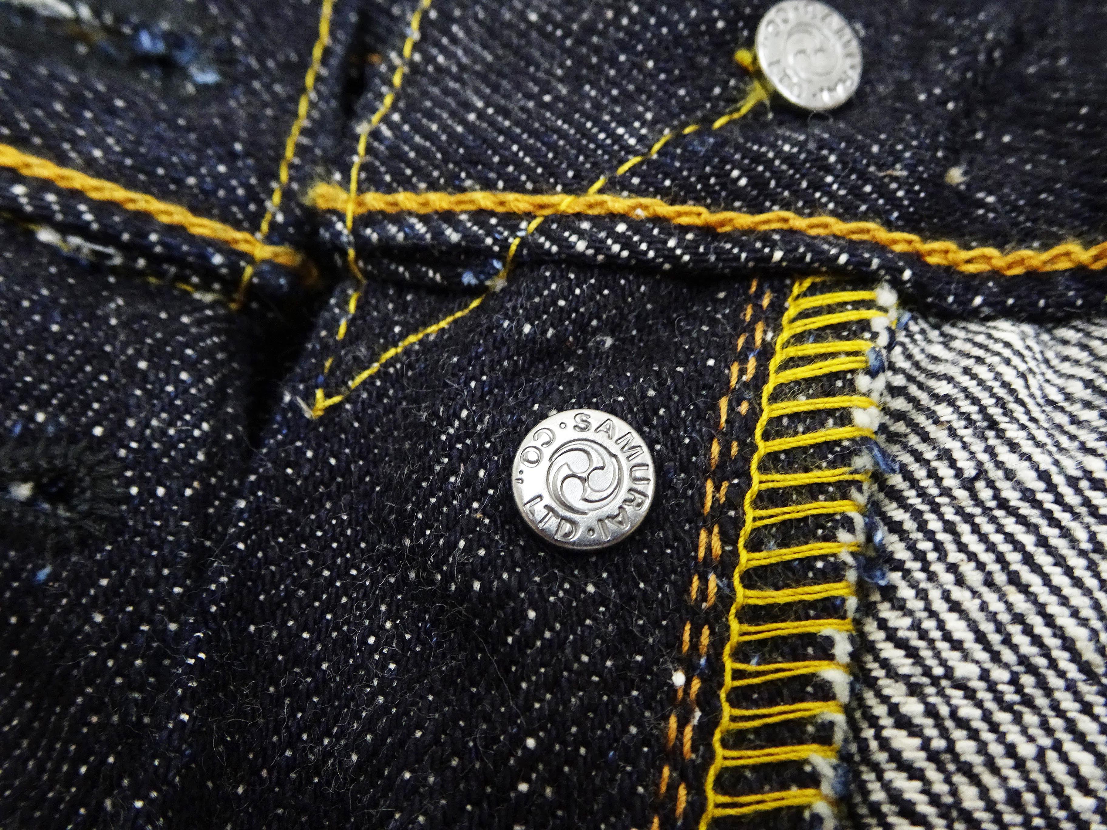 Samurai Jeans S5100VX Men's Slim Straight Fit 17oz Japanese Selvedge Denim Jeans - Premium Deep Indigo One Wash for Casual Wear & Street Style
