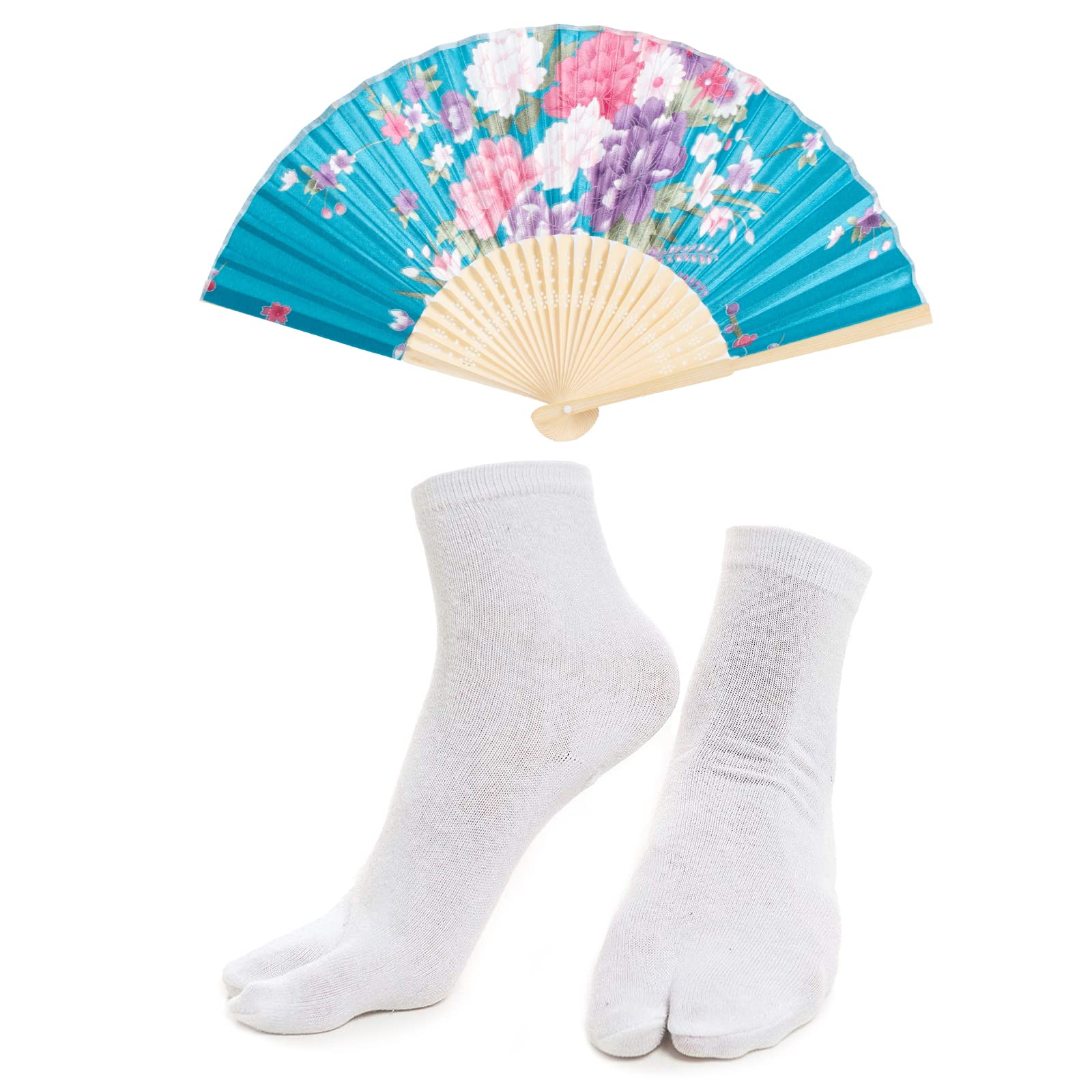 Japanese Anime Women's Kimono Robe - Geisha Yukata Sweet Dress with Blossom Satin Bathrobe, Sleepwear & Tabi Socks Set - Perfect for Cosplay, Loungewear, and Themed Parties