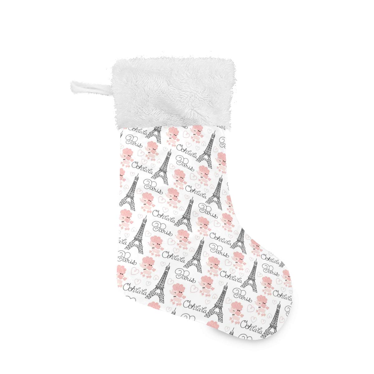 Blueangle Paris Eiffel Tower Christmas Stockings - 2 Pack Festive Holiday Decor for Home, Family Gifts | Perfect for Fireplace Mantel, Xmas Tree Decorations & Cozy Winter Celebrations