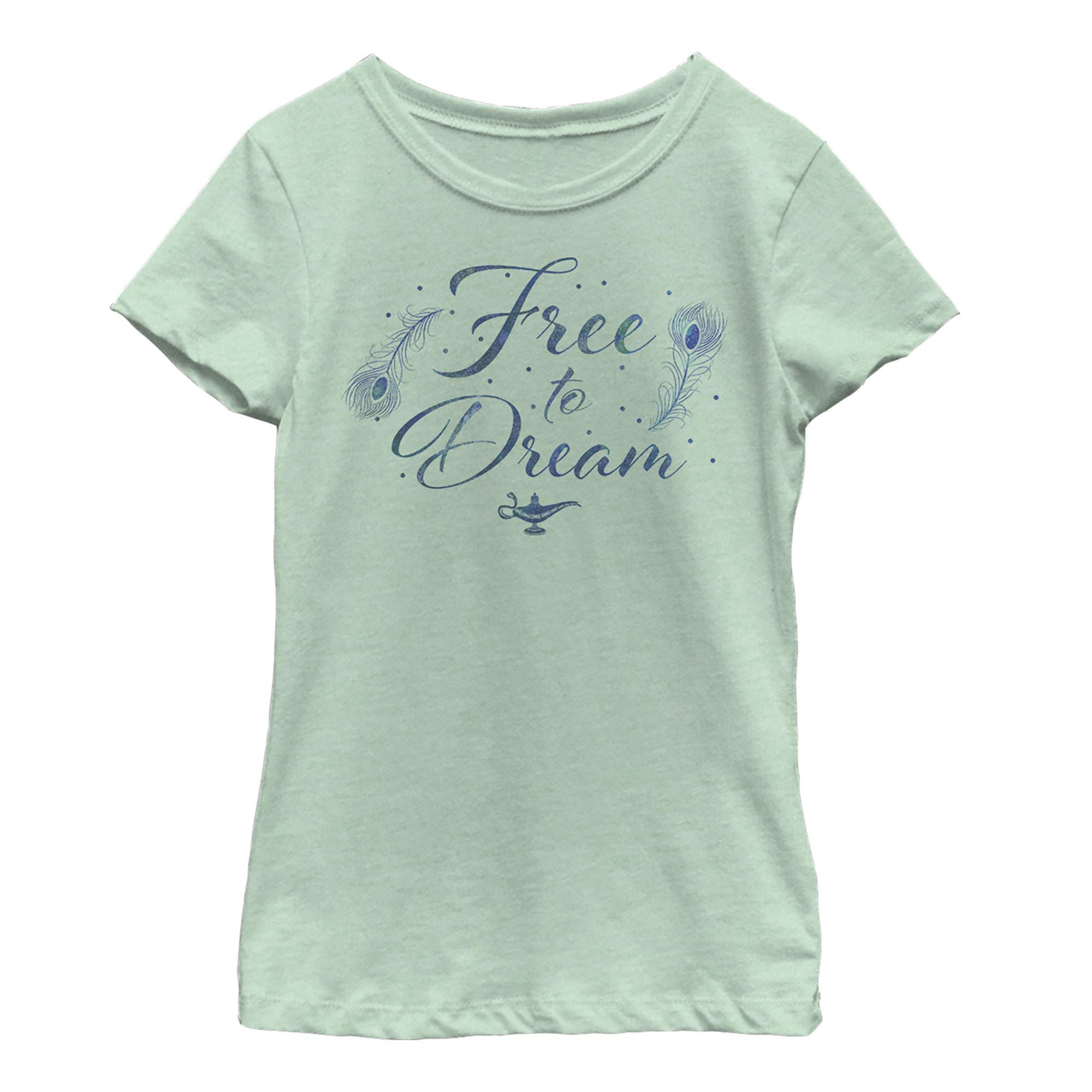 Disney Aladdin Live Action Free to Dream Girls Short Sleeve Tee Shirt - Cute Cotton T-Shirt for Kids & Teens - Perfect for School, Parties & Disney Theme Outfits