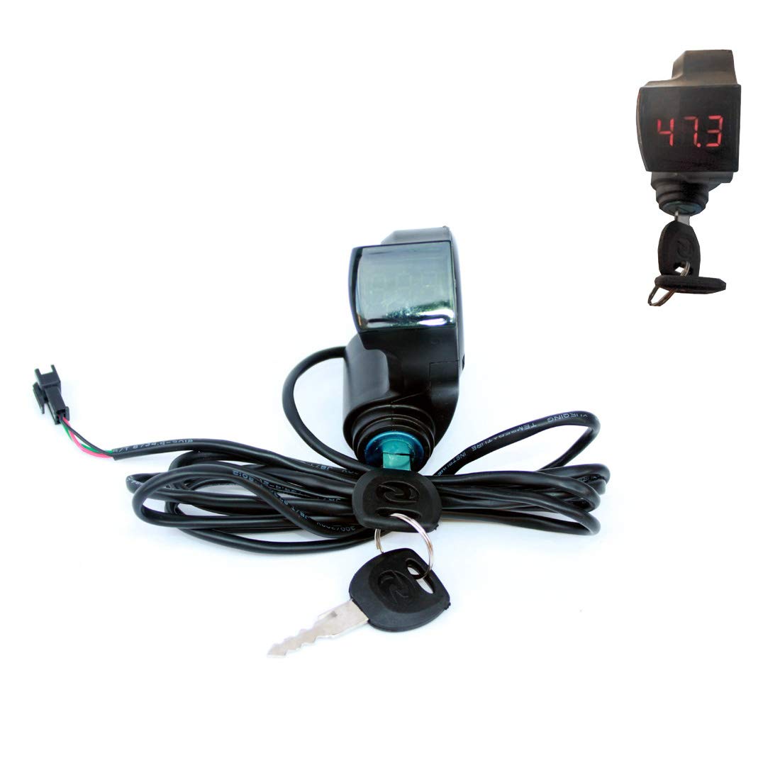250W Brush Gear Bike Motor Kit - 24V Electric Brush Controller with Foot Pedal Accelerator & Key Switch Voltmeter | Perfect for DIY E-Bike Conversion, Commuting & Outdoor Cycling