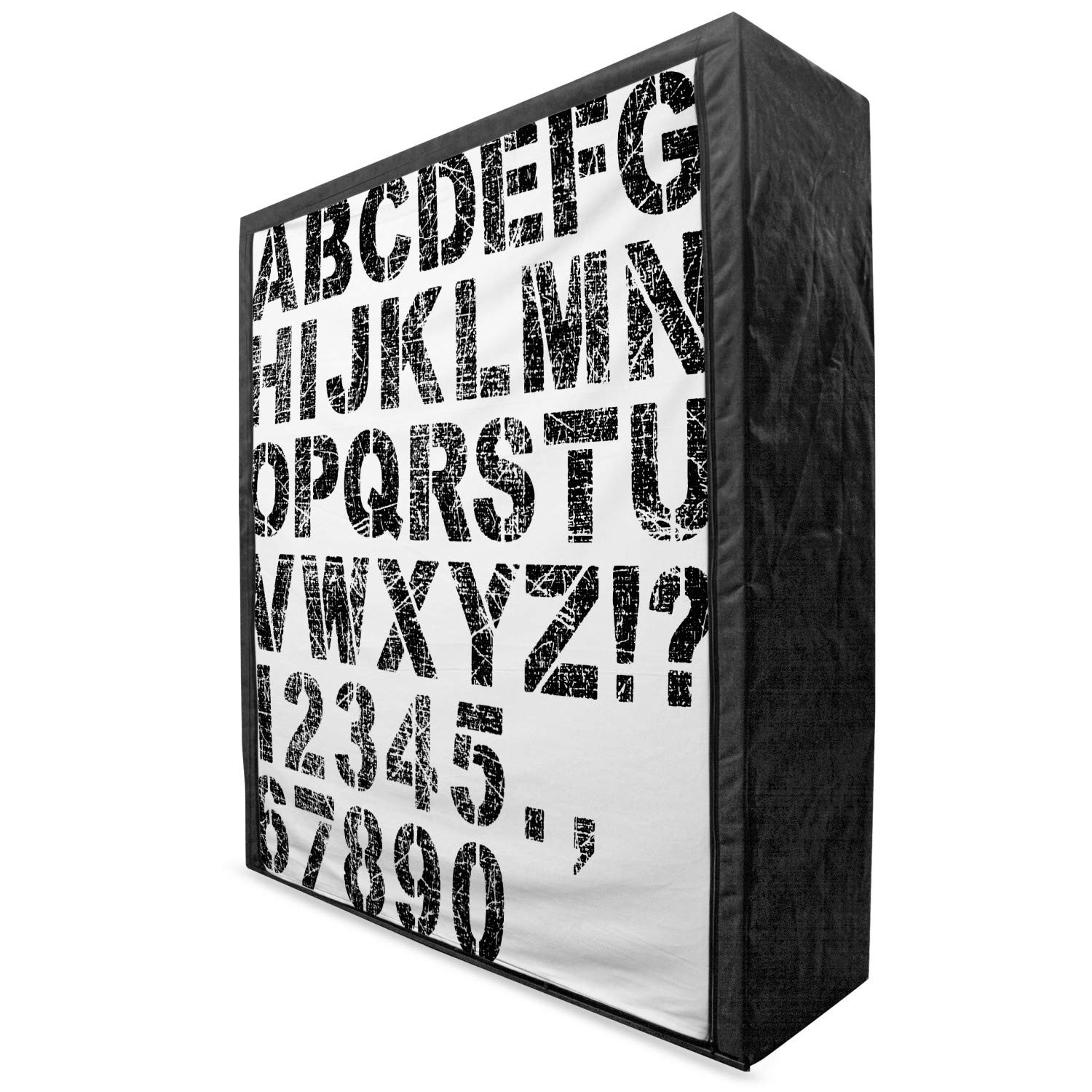 Ambesonne Portable Fabric Wardrobe with Alphabet Design - 59