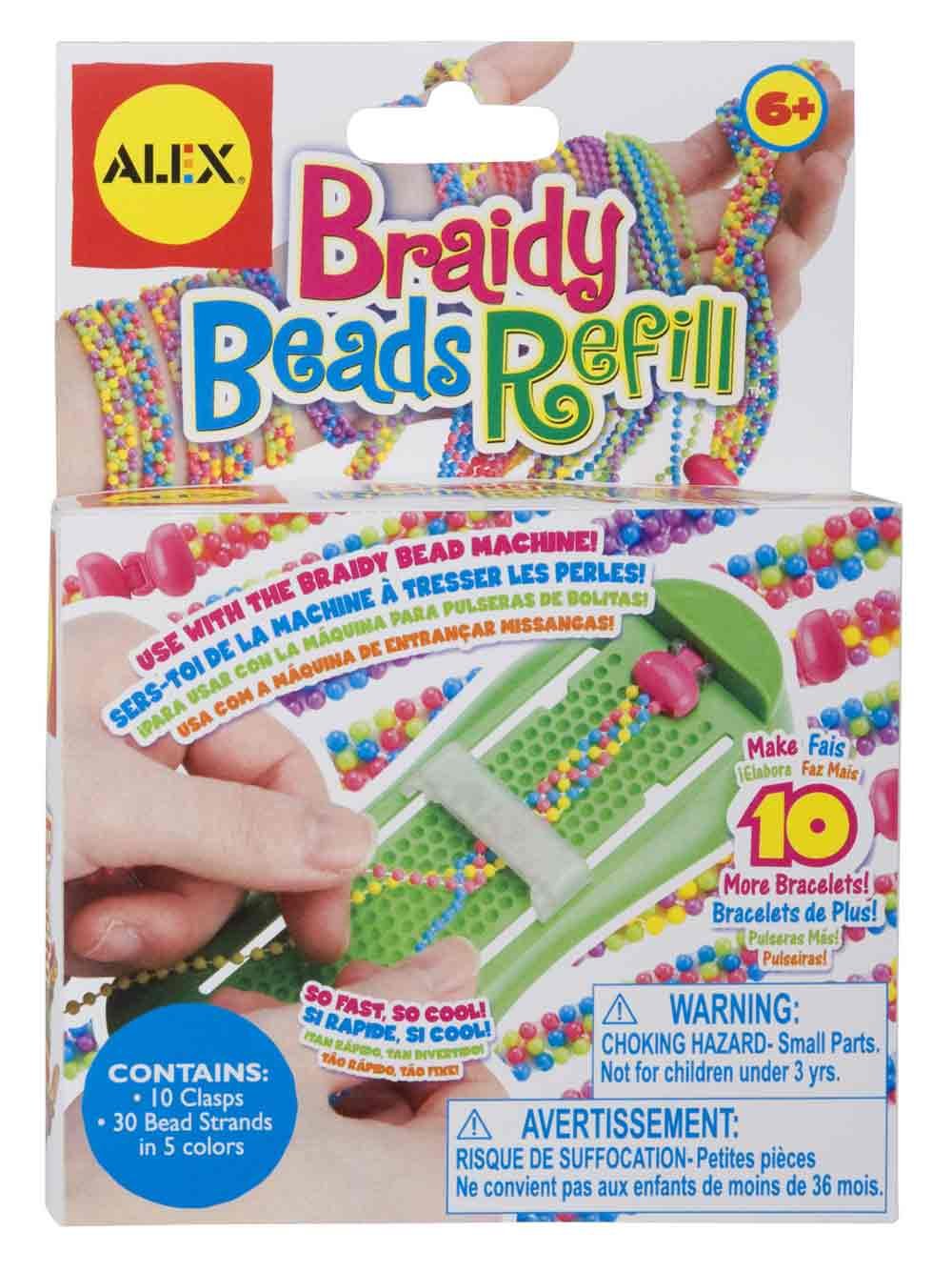 ALEX Toys Crafts Braidy Beads Refill 761R - DIY Hair Braiding Beads Kit for Girls - Perfect for Kids Hair Accessories, Friendship Bracelets & Creative Play