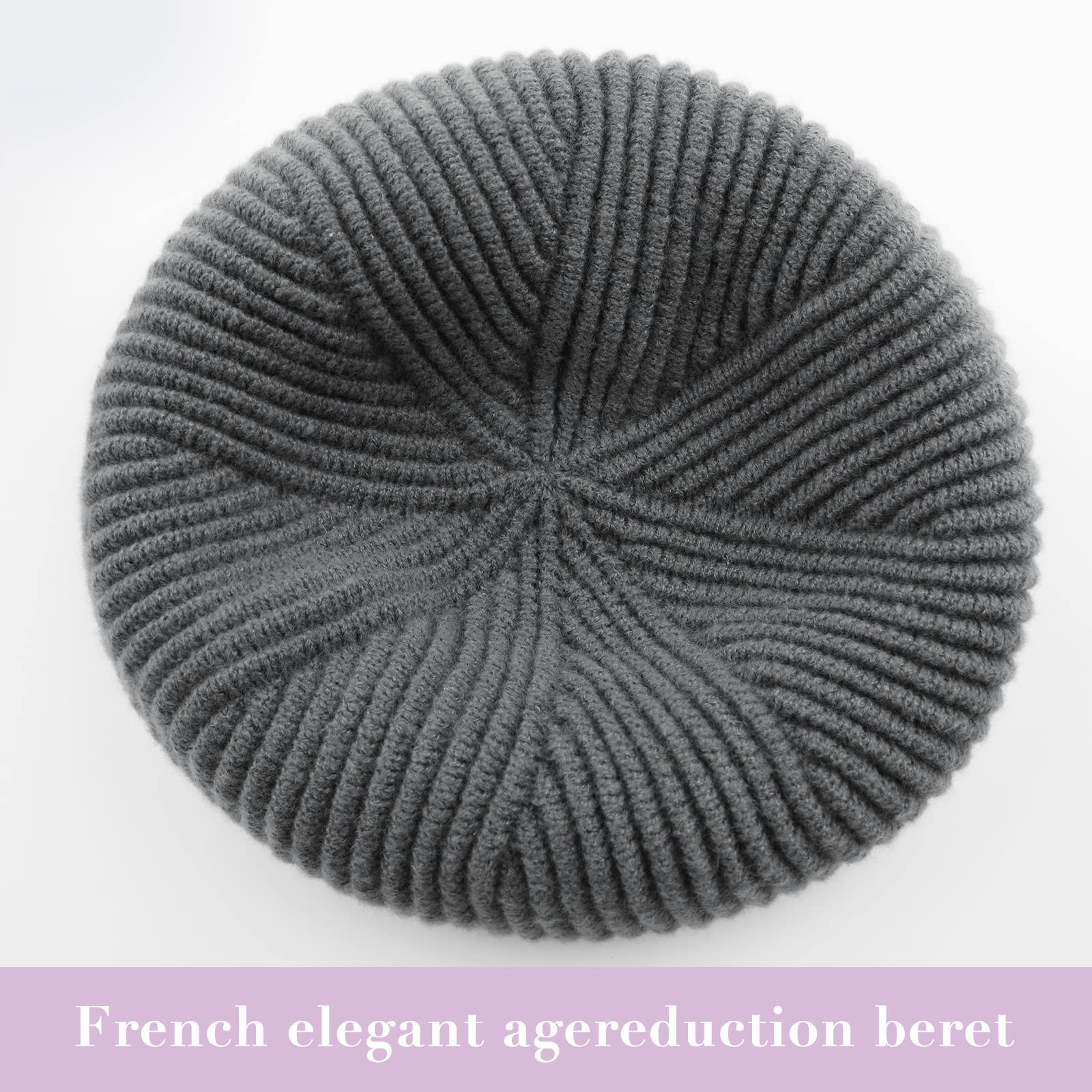 Wantonfy Women's French Beret Hat - Winter Warm Knitted Wool Beanie for Girls & Women | Perfect for Cold Weather, Fashion Outfits & Holiday Gifts