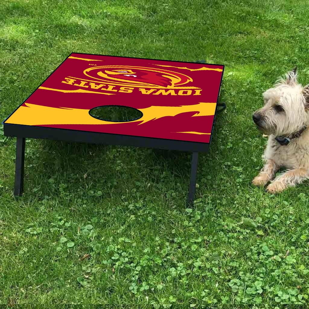 Iowa State University Cornhole Bag Toss Game Set - Premium Outdoor Lawn Games for Tailgating, Backyard Parties & College Events - VictoryStore Gift Games