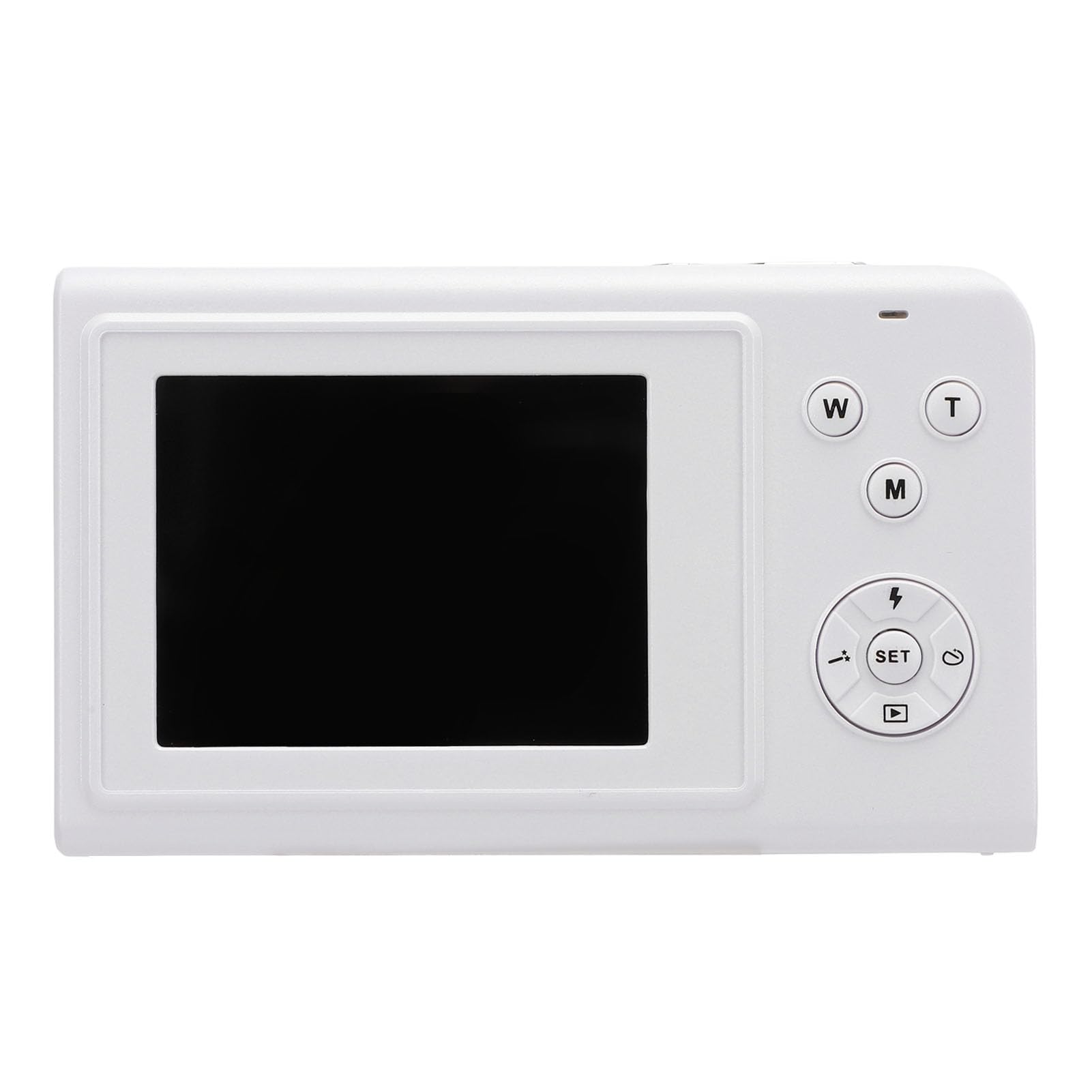 6MP 4K HD Digital Camera with Autofocus, 16x Digital Zoom & Anti-Shake - 2.4 Inch Screen Portable Camera for Travel, Vlogging & Outdoor Photography (White)