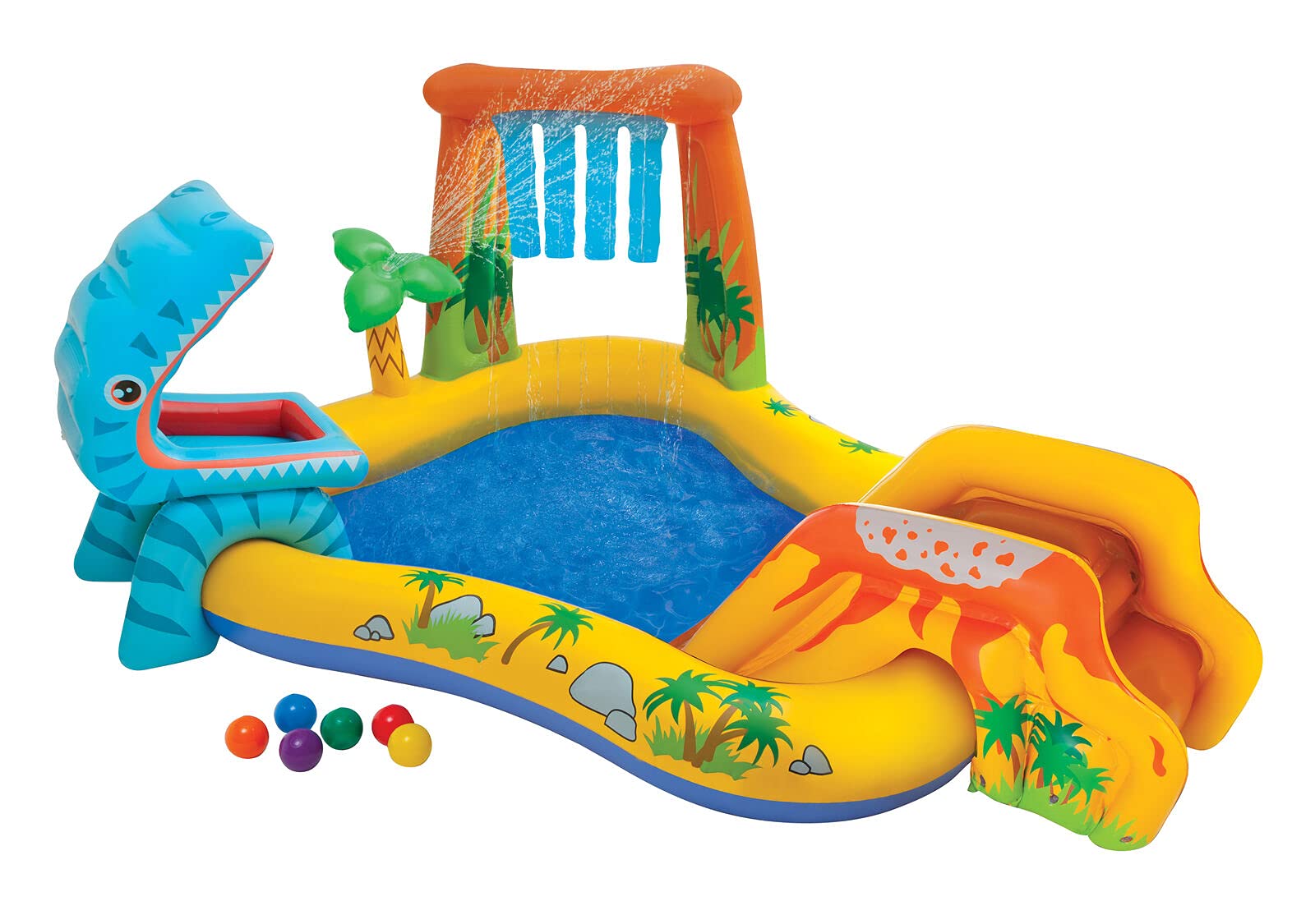 **Inflatable Dinosaur Play Center & Kids Swimming Pool Set - 57444EP by Fortune's Legacy | Fun Outdoor Water Play for Toddlers, Birthday Parties & Backyard Activities**