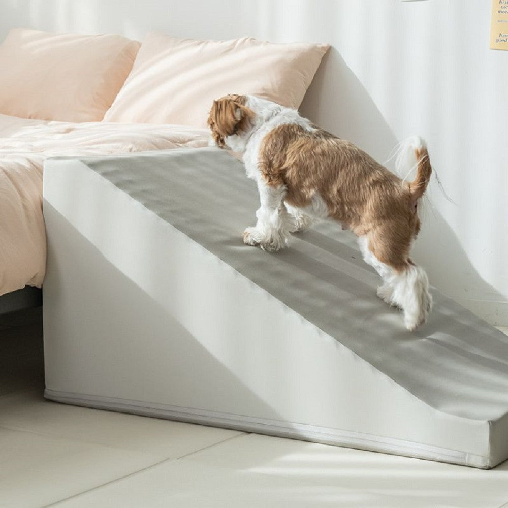 Non-Slip Pet Ramp for Dogs & Cats - Lightweight Foldable Dog Ramp for SUV, Car, Bed, Couch - Portable Pet Stairs with Traction Surface for Senior Pets & Small Animals (Home & Travel Use)