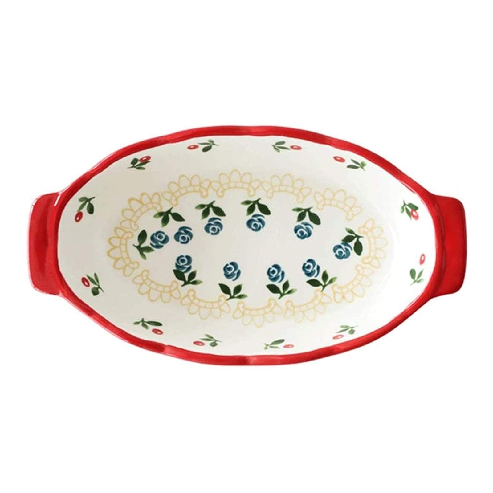 Non-Stick Oval Baking Pan Set - 3-Piece Red Lasagna Dish for Cakes, Bread & Dinner - Perfect for Baking, Cooking, Banquets & Daily Kitchen Use - Durable & Easy Clean for Home Chefs & Bakers