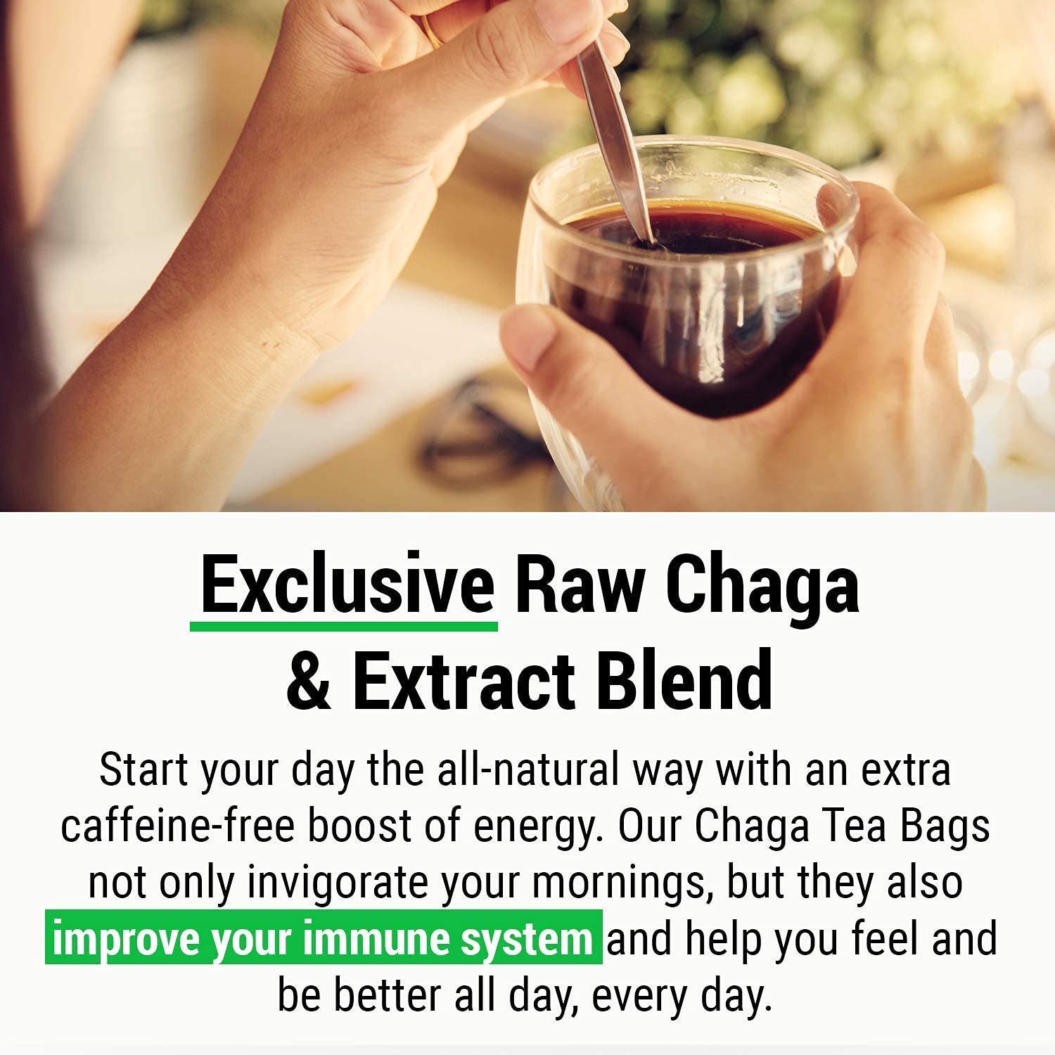 Organic Chaga Mushroom Supplements - 1lb Raw Chaga Powder, 90 Capsules & 20 Tea Bags | Immune Support, Antioxidant Boost | Perfect for Morning Tea, Wellness Routines & Natural Energy