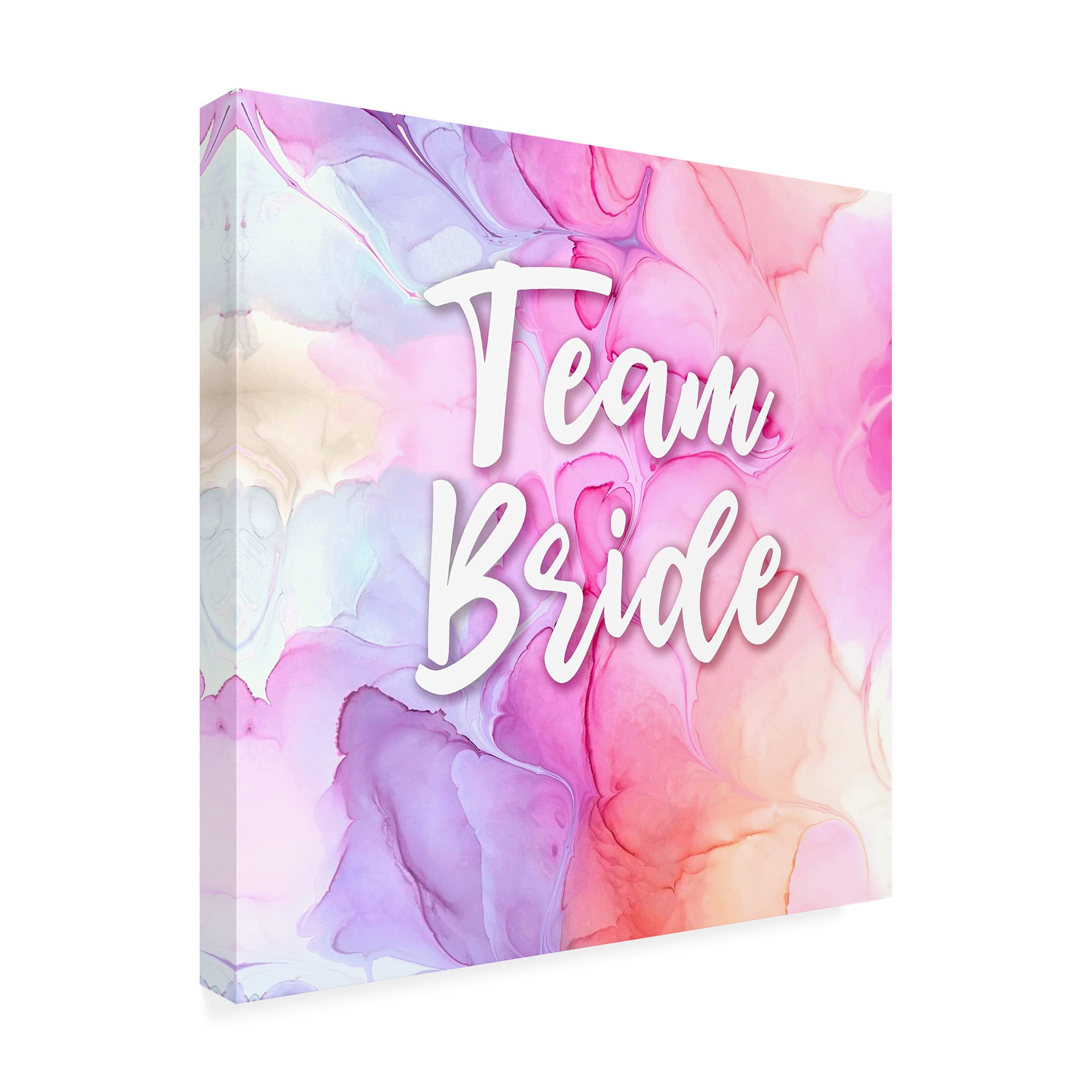 Trademark Fine Art 'Team Bride' Canvas Wall Art by Cora Niele - Perfect for Wedding Decor, Bridal Shower Gifts & Home Decoration