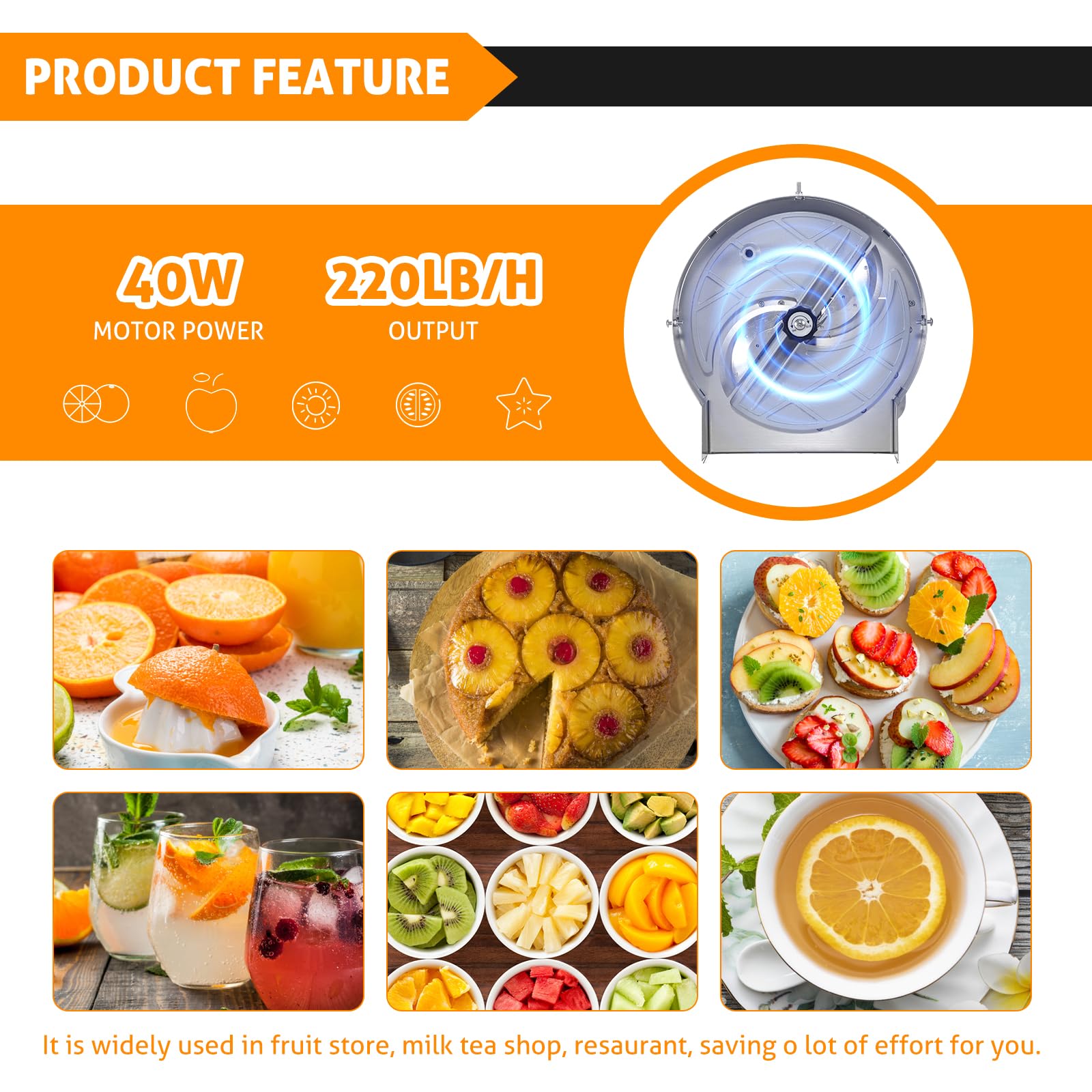 WICHEMI 2-in-1 Electric & Manual Vegetable Slicer - Stainless Steel Commercial Food Processor for Fruits, Cabbage Shredding - Perfect for Restaurants, Catering & Home Kitchen Use