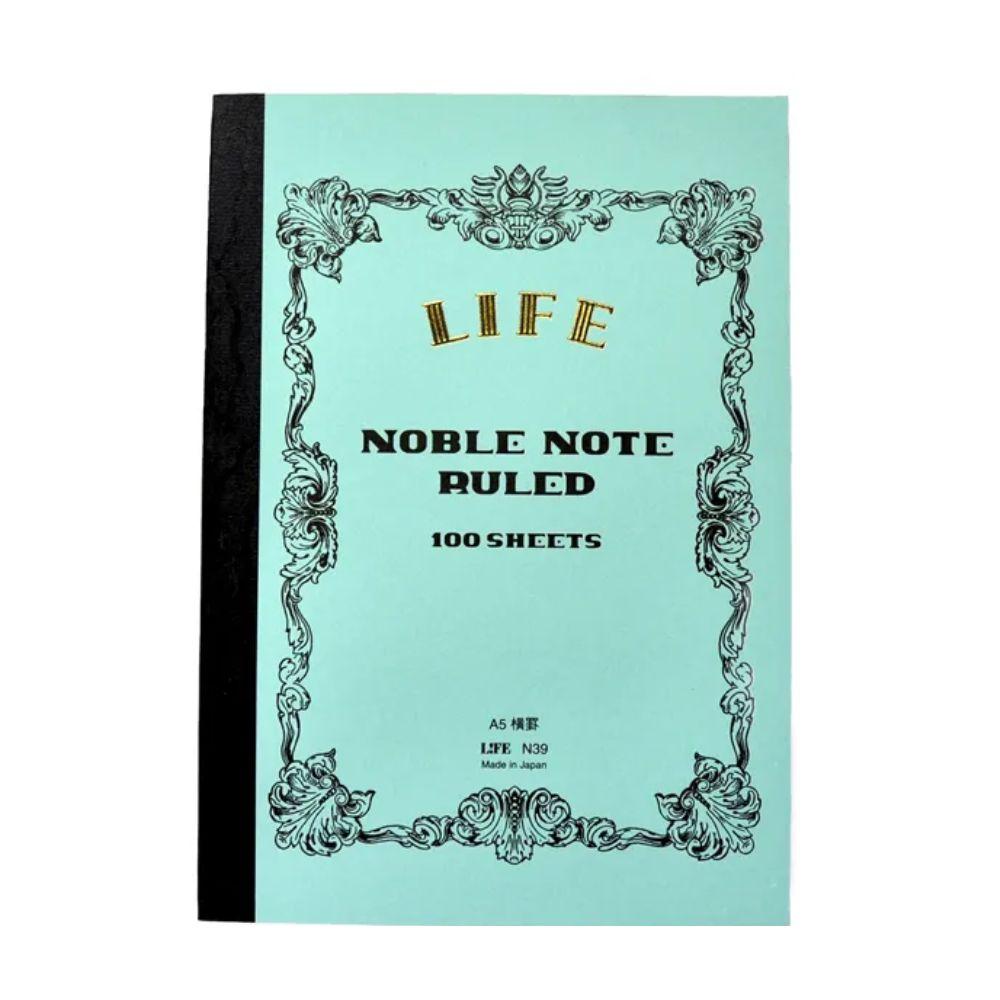 Premium A5 College Ruled Notebook - 8mm Spacing, 100 Pages, Durable Cover for School, Office & Journaling | Life Noble N39 Notebook for Students & Professionals