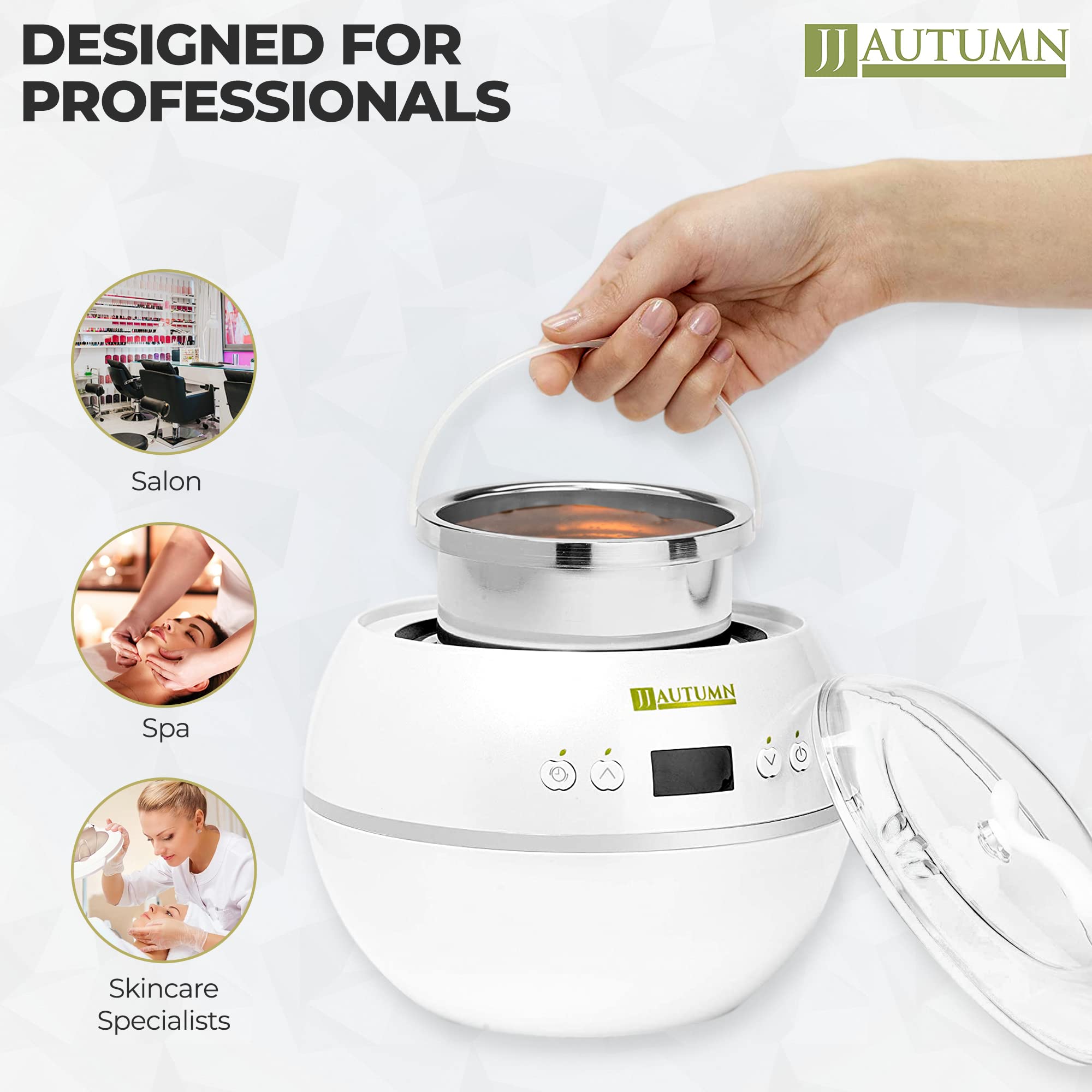 Professional Wax Warmer for Hair Removal - Hot Wax Heater & Melter for Hard & Soft Wax | Body & Facial Waxing Kit | At-Home Salon & Spa Waxing Solution