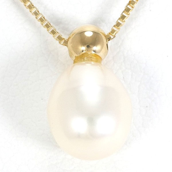 18K Yellow Gold Pearl Necklace for Women - Elegant Cultured Pearl Jewelry Gift for Wedding, Anniversary & Special Occasions