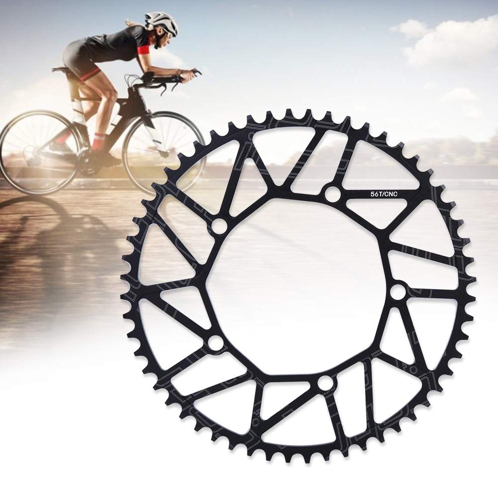 VGEBY1 Bike Chain Wheel - 50/52/54/56/58T 130BCD Single Speed Chainring for Road & Mountain Bikes - Durable Replacement for Cycling & Commuting