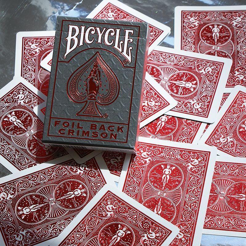 Premium Bicycle Metalluxe Playing Cards - Elegant Red Finish for Poker, Magic Tricks & Cardistry | Ideal for Card Games, Collectors & Professional Performers