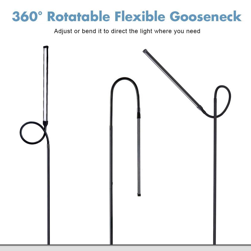 360° Flexible Gooseneck LED Floor Lamp - Adjustable Brightness Dimmable Reading & Desk Light for Living Room, Office, Study - Modern Task Lighting with Sturdy Tripod Base (Perfect for Reading, Working, and Home Decor)