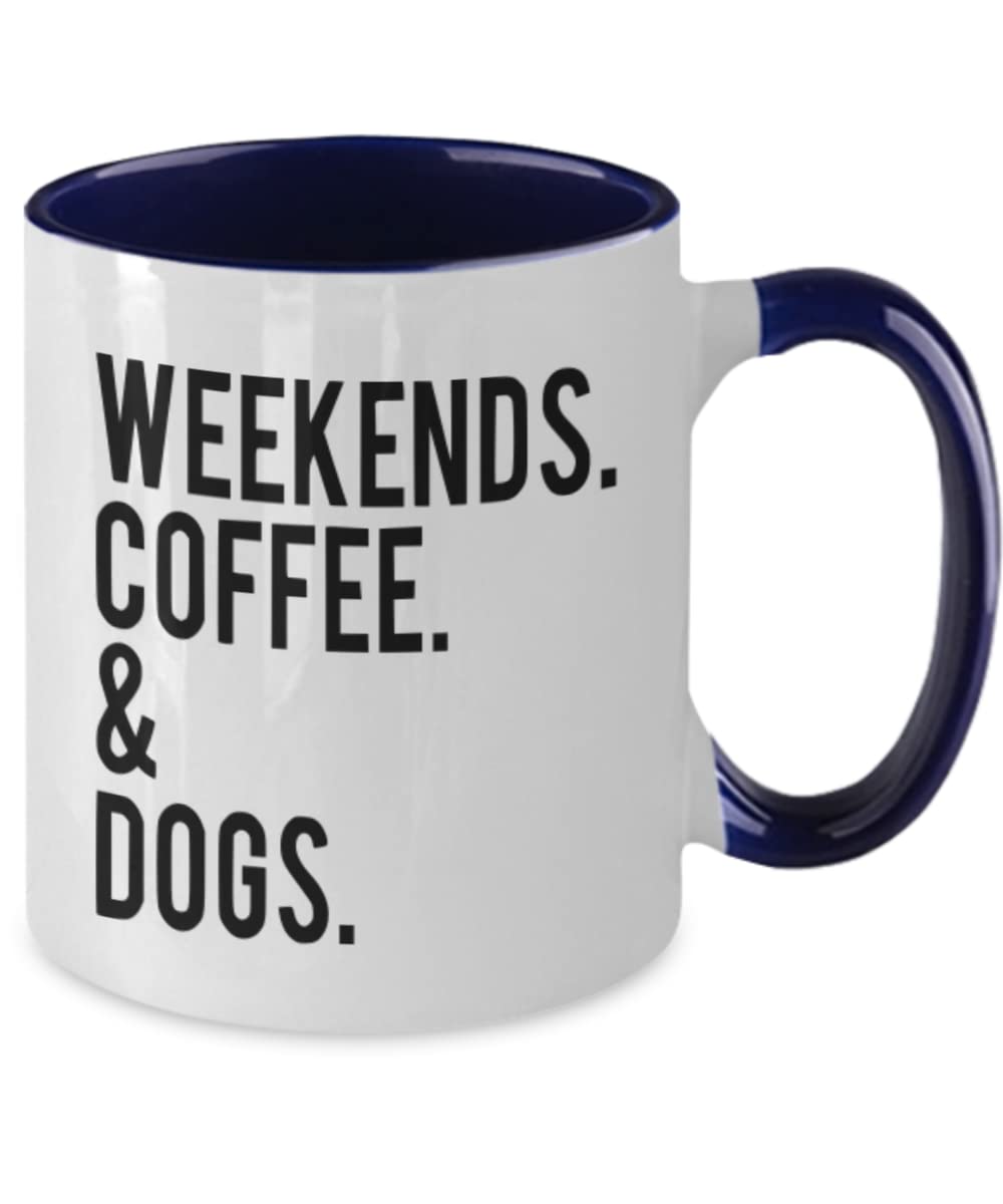Dog Lover Coffee Mug - Cute Two Tone Ceramic Cup for Dog Owners | Perfect Gift for Dog Lovers | Ideal for Weekend Coffee, Office Use & Pet Lover Gifts