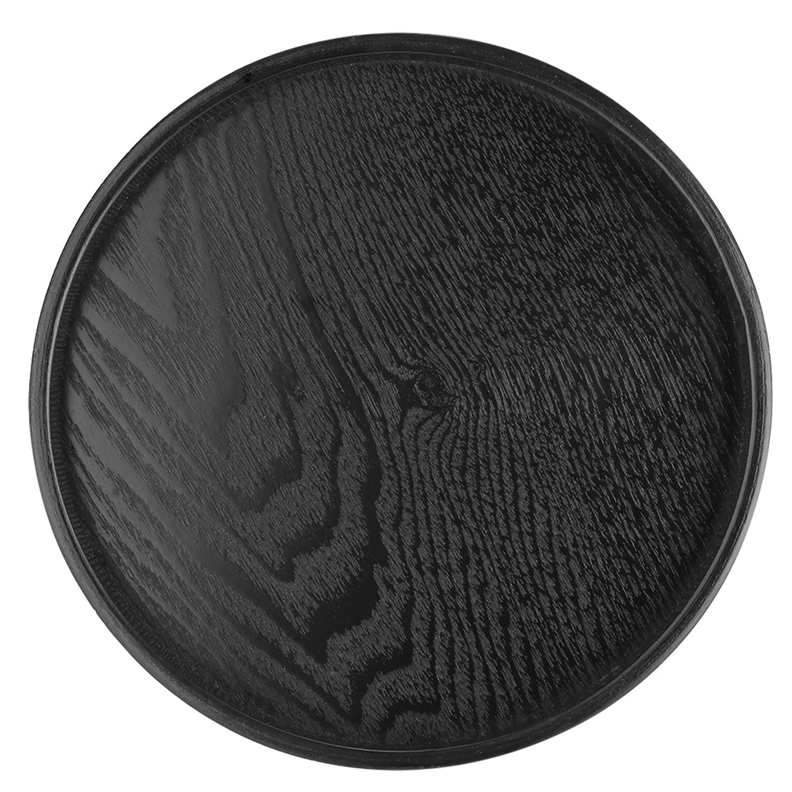 Solid Wood Serving Tray - Round Tea & Snack Tray for Home & Restaurants (21cm)