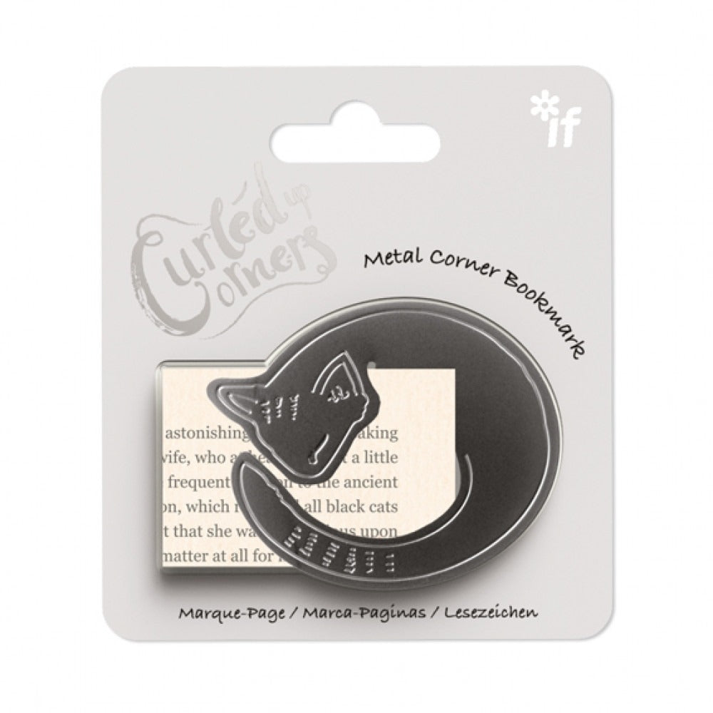 Elegant Metal Cat Bookmark with Curled Corners - Perfect for Book Lovers & Reading Enthusiasts | Ideal Gift for Readers & Cat Lovers