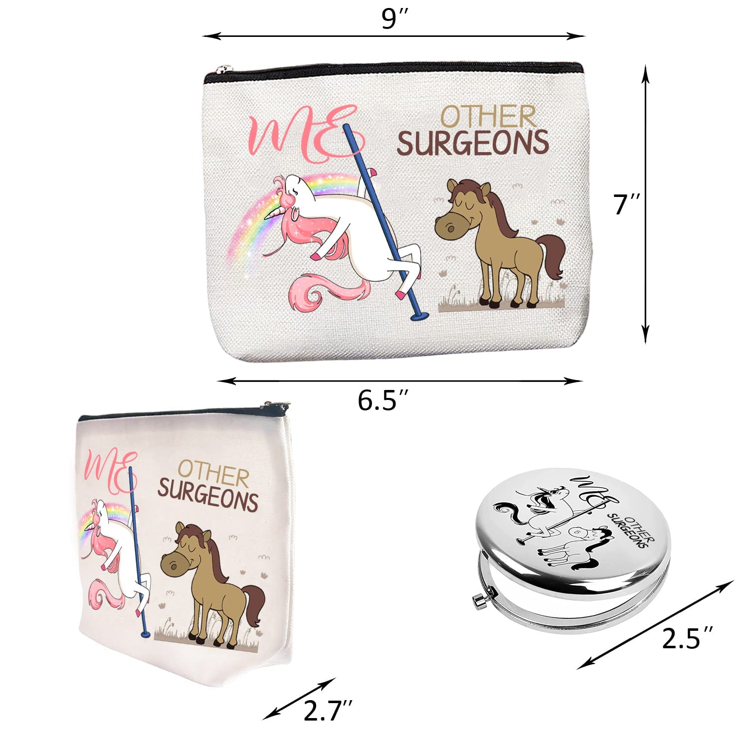 Surgeon Makeup Bag & Travel Organizer - Christmas Gifts for Surgeons (Ideal for Medical Professionals)