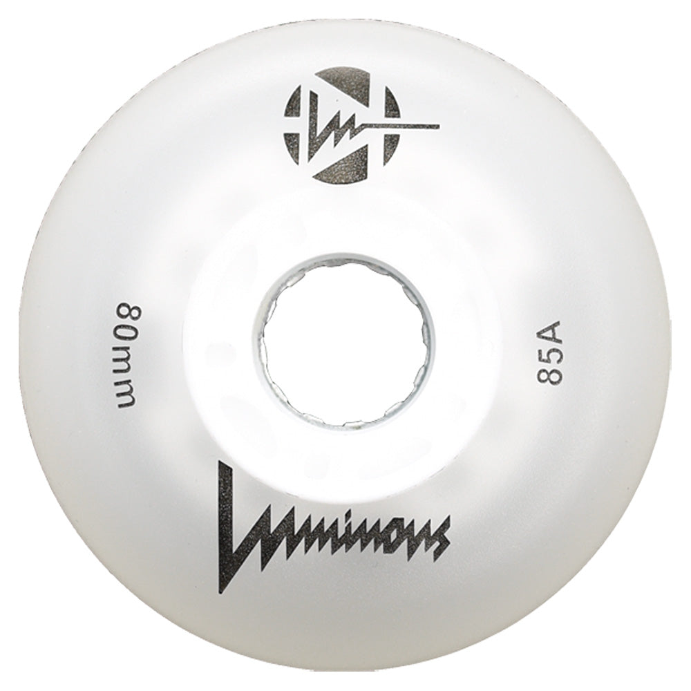 Luminous 80mm LED Light Up Inline Skate Wheels - 4 Pack Set for Night Skating, Rollerblading, and Outdoor Sports