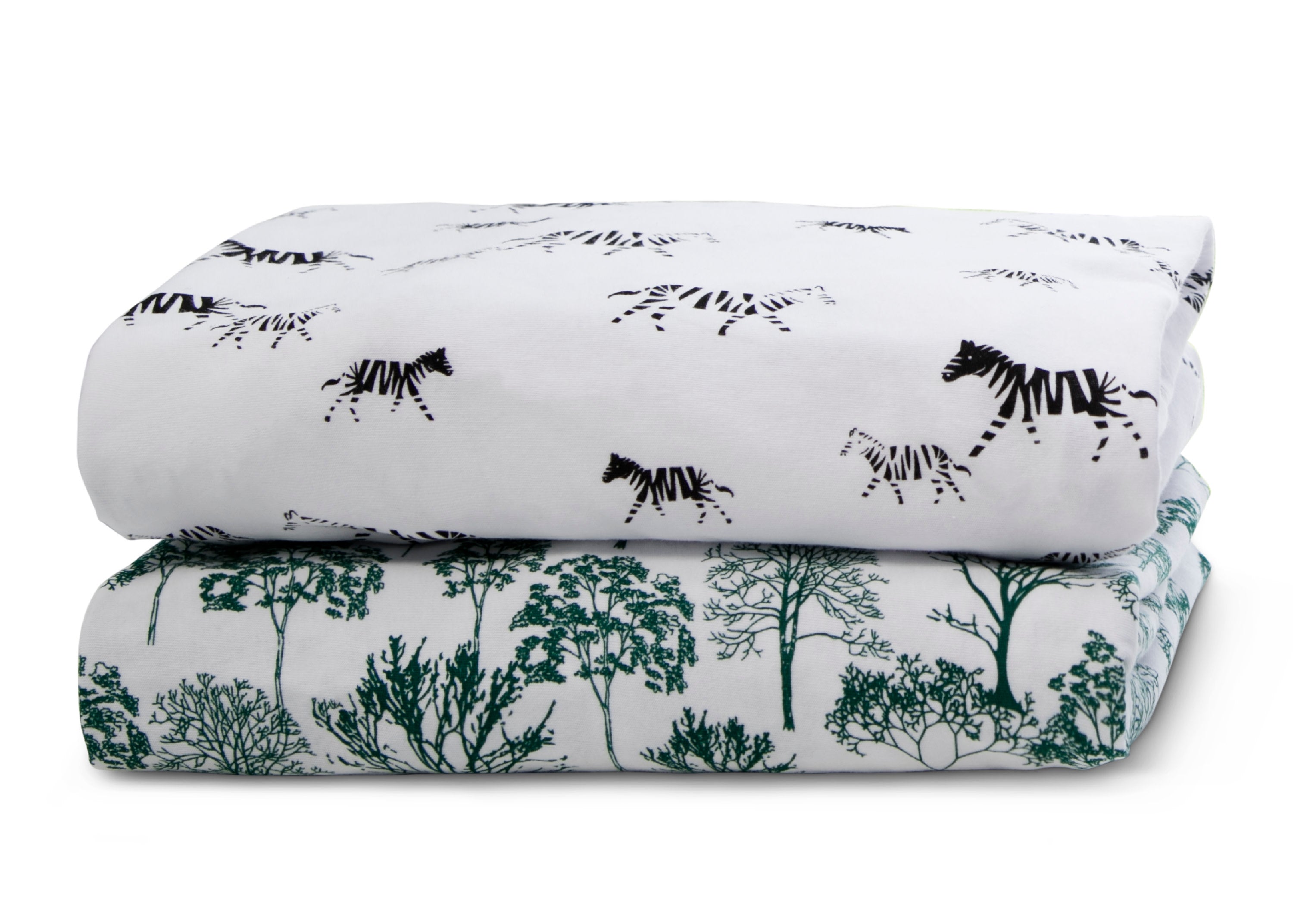 Modern Safari Fitted Crib Sheets 2 Pack - Soft Baby Crib Bedding Set for Nursery, Jungle Theme - Perfect for Newborns, Infants & Toddlers - Ideal for Daycare, Home Nursery & Travel