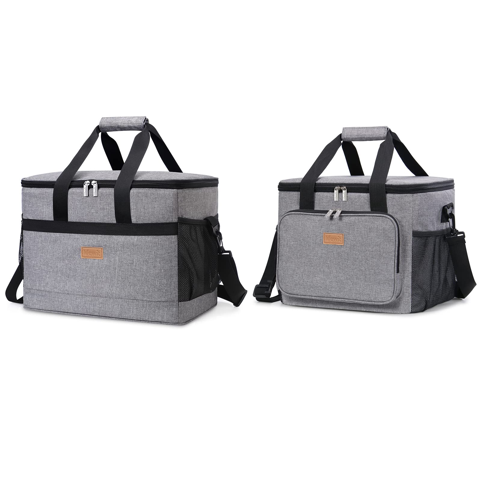 Lifewit Collapsible Insulated Cooler Bag - 50 & 40 Can Capacity, Leakproof Soft Tote for Camping, BBQ, Picnics, Beach Trips, and Family Outdoor Adventures