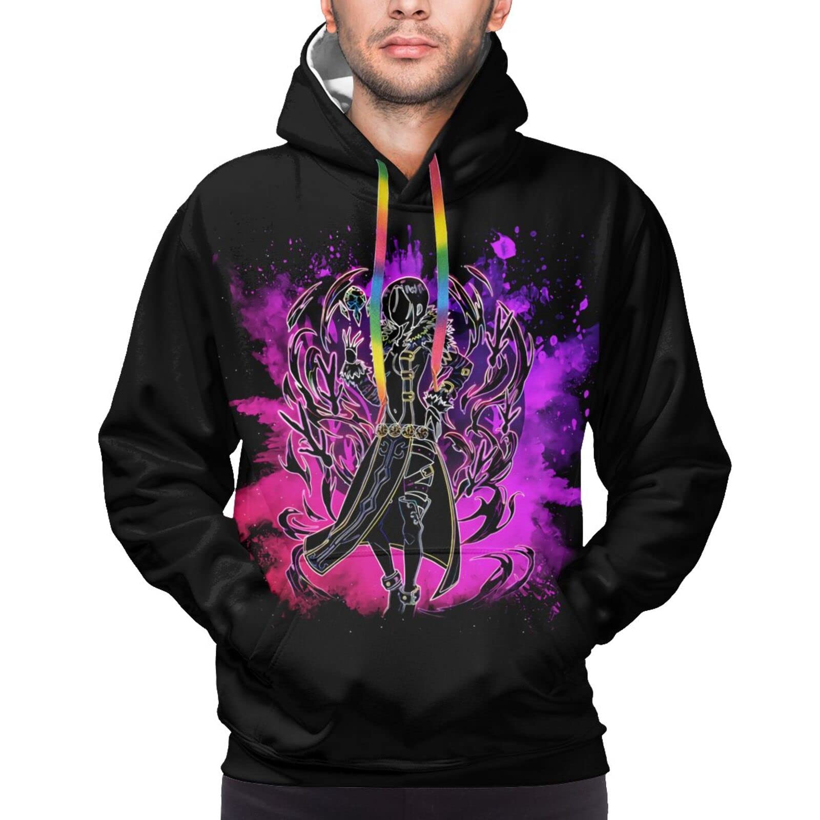 Men's Denki Kaminari My Hero Academia Hoodie - Bnha Mha Anime Cosplay Pullover with Stun Gun Hero Chargebolt Design | Perfect for Anime Conventions, Casual Wear & Gifts
