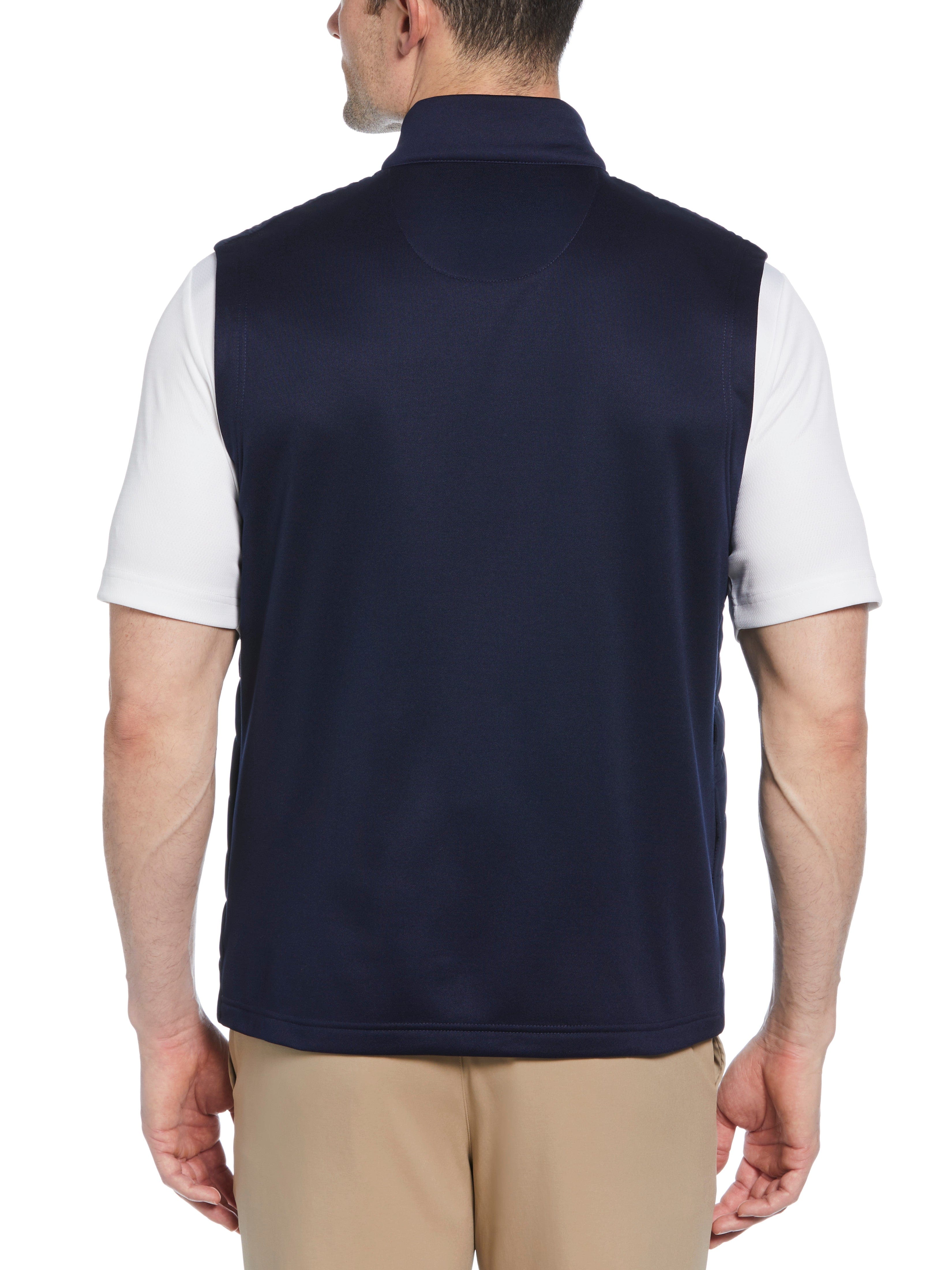 Men's Quilted Puffer Full Zip Golf Vest - Lightweight Warm Winter Jacket for Outdoor Sports, Golfing, Hiking & Casual Wear