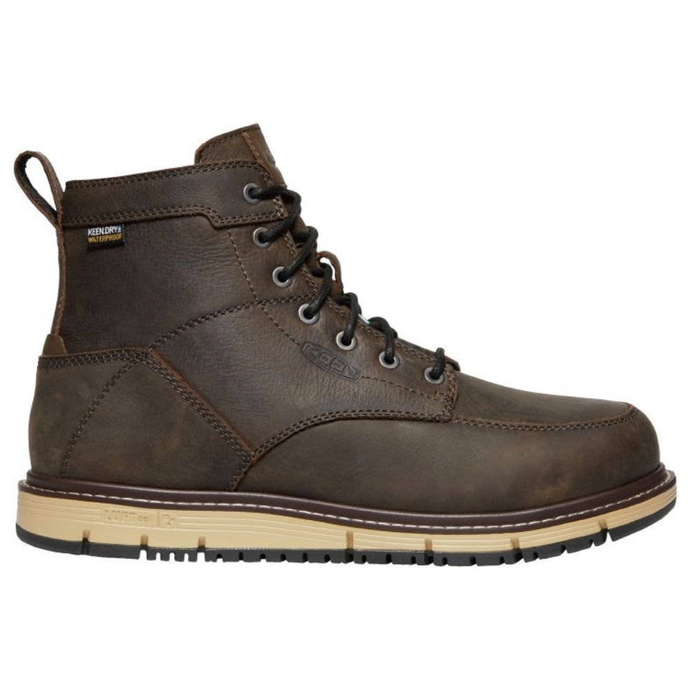 Keen San Jose Men’s 6” Aluminum Toe Work Boot - Brown 1023250 | Safety Shoes for Construction, Warehouse & Outdoor Work | Durable & Comfortable Work Boots for Men