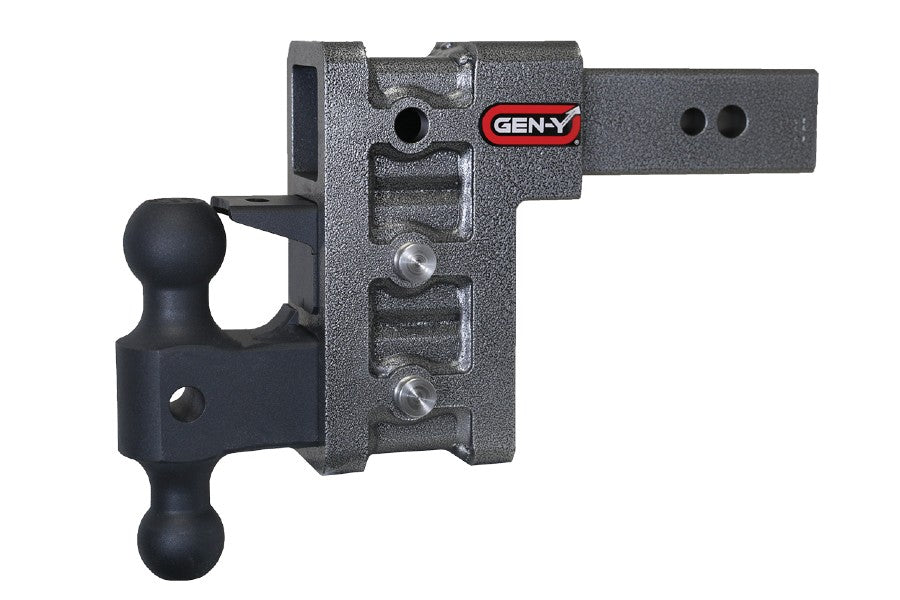 GEN Y Heavy Duty Drop Hitch with Ball Mount & Pintle Lock - 2.5in Shank, 6in Drop, 32K Capacity - Perfect for Towing Trailers, Boats & Heavy Equipment