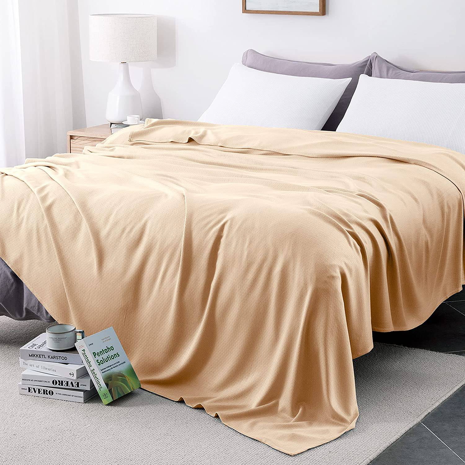 Elegear Arc Chill Q Max 0.3 Cooling Bamboo Lattice Fiber Blanket - Ultra Soft & Breathable Summer Blanket for Hot Sleepers, Bedroom, Office, and Travel Use