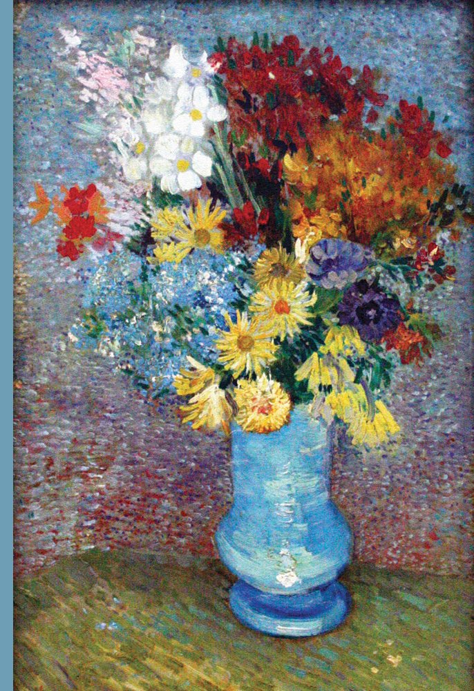 Blue Vase with Flowers 13x20 Inch Fabric Wall Sticker - Perfect for Home Decor, Living Room, Bedroom & Office Wall Art