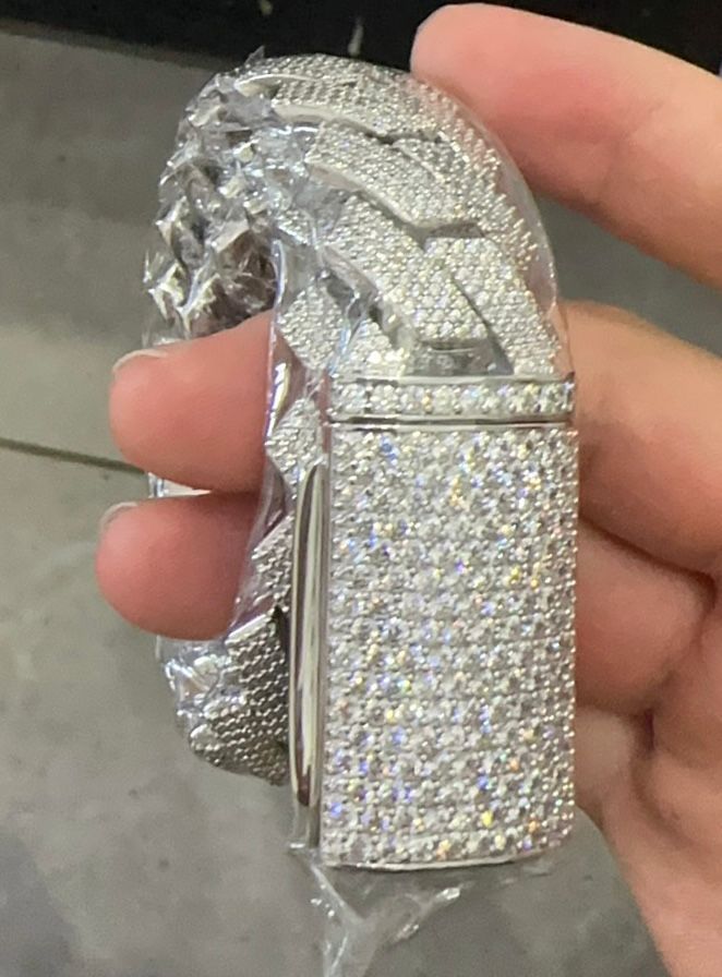 20mm Moissanite Cuban Link Chain Necklace for Men - 18mm Iced Out Tennis Chain - Perfect for Hip Hop Jewelry, Gifts & Special Occasions